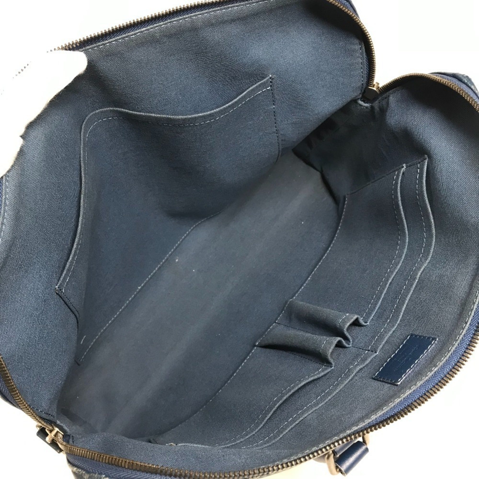 Louis Vuitton Blue Damier Infini Leather Briefcase Handbag (Pre-Owned)