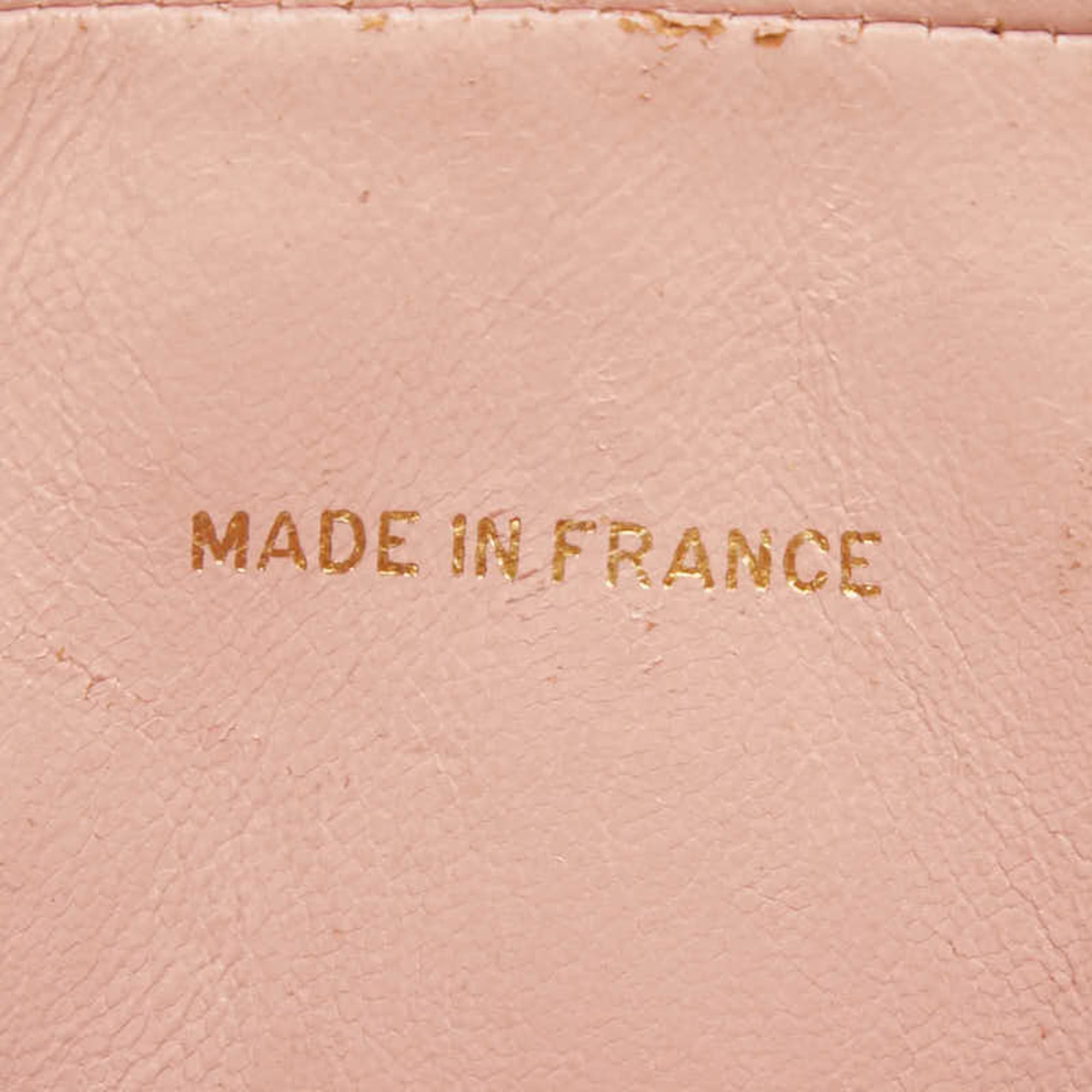 Chanel Pink Grained Calfskin Leather Shoulder Bag (Pre-Owned)