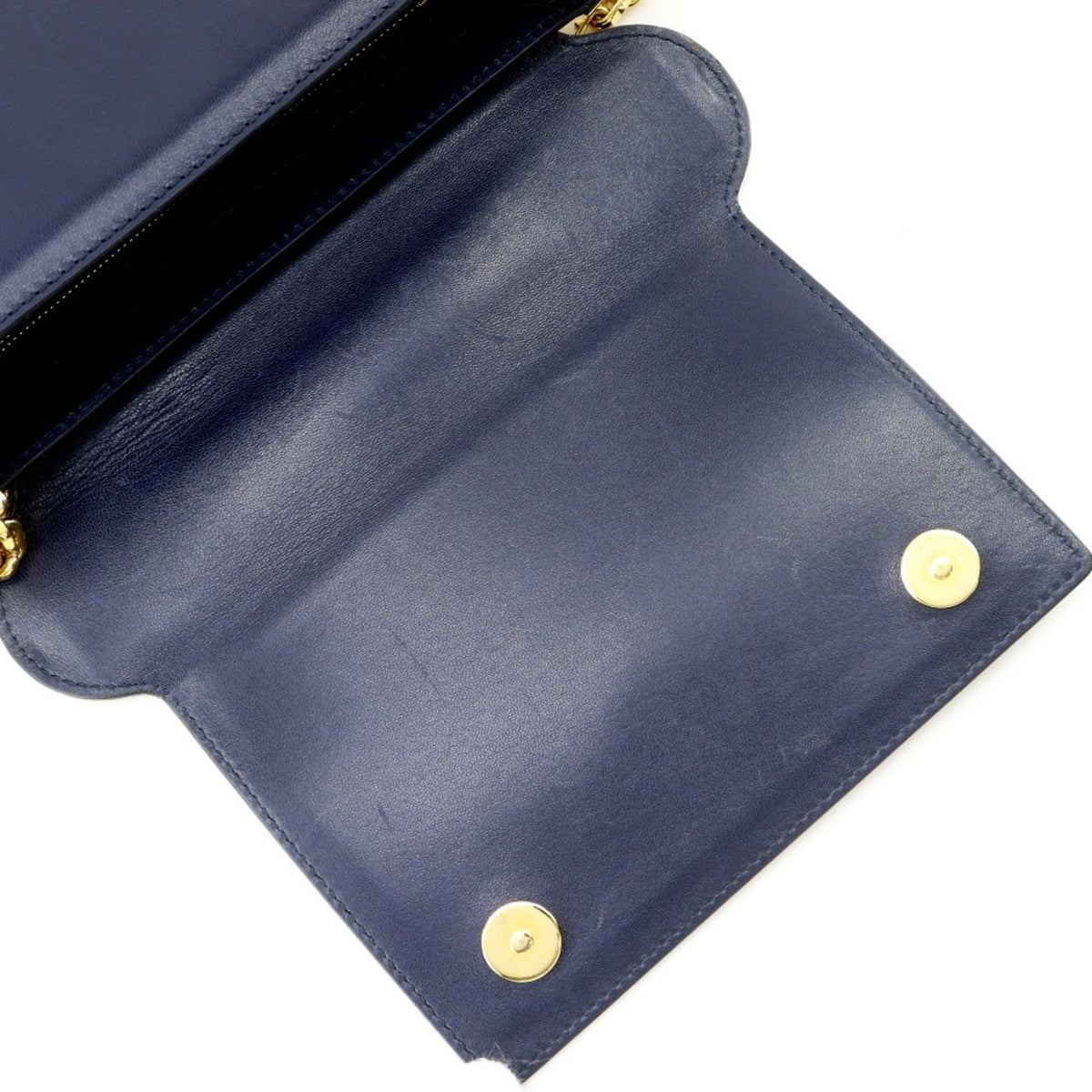 Valentino Garavani Navy Leather Shoulder Bag (Pre-Owned)