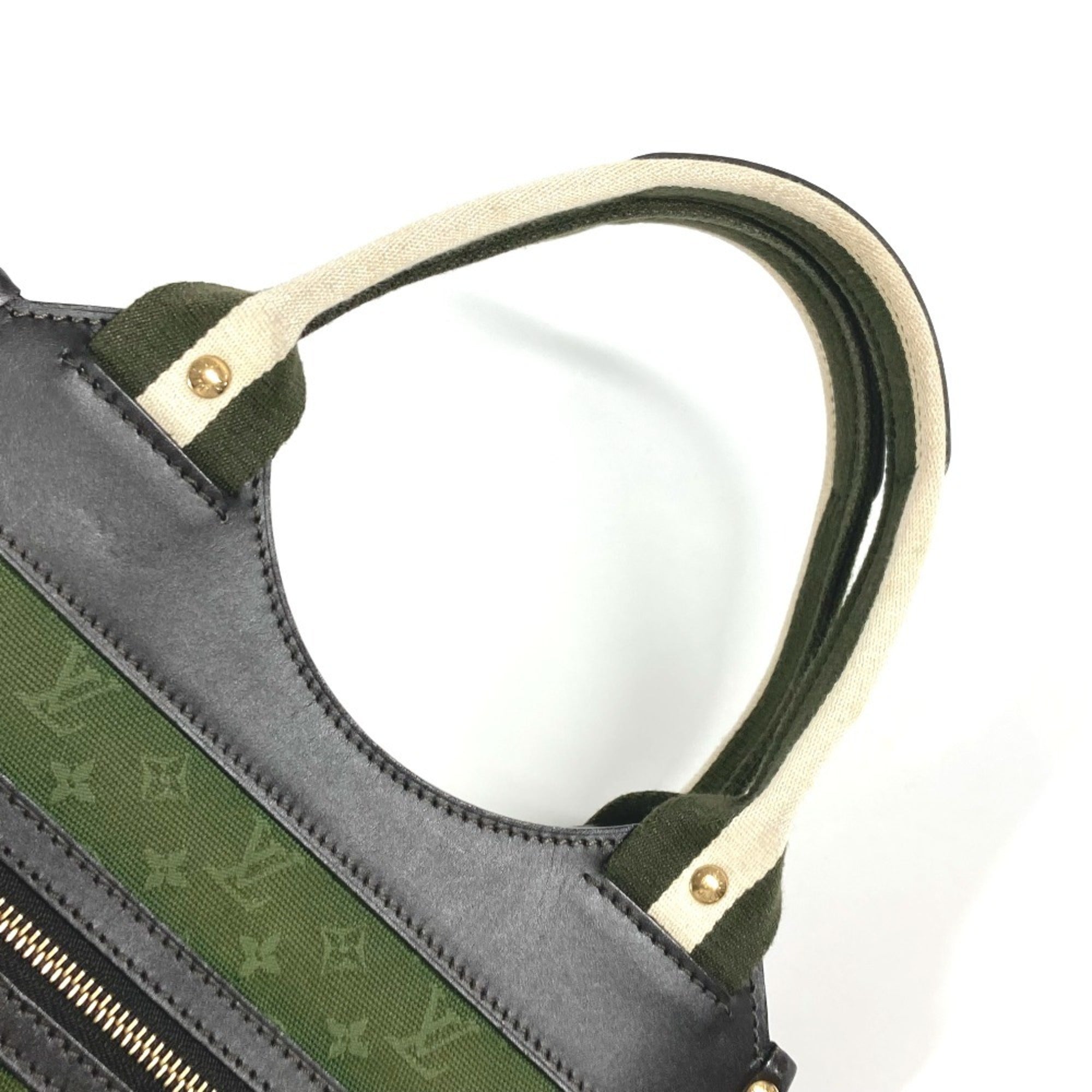 Louis Vuitton Khaki Monogram Mini Handbag Tote Bag (Pre-Owned)