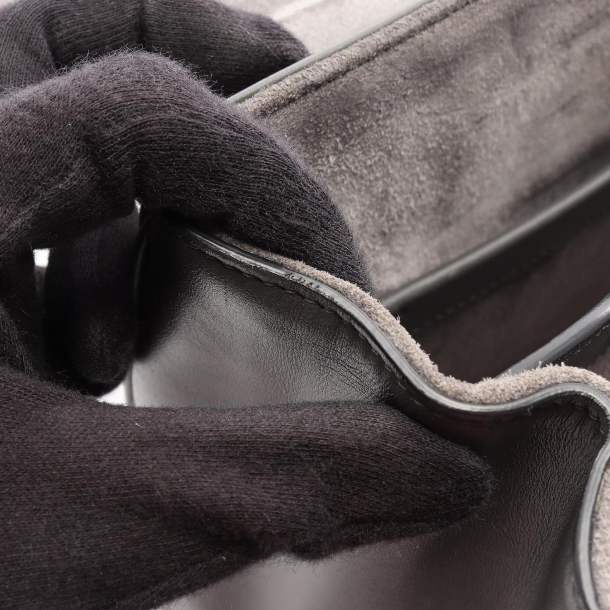Celine Gray Leather Handbag Shoulder Bag (Pre-Owned)