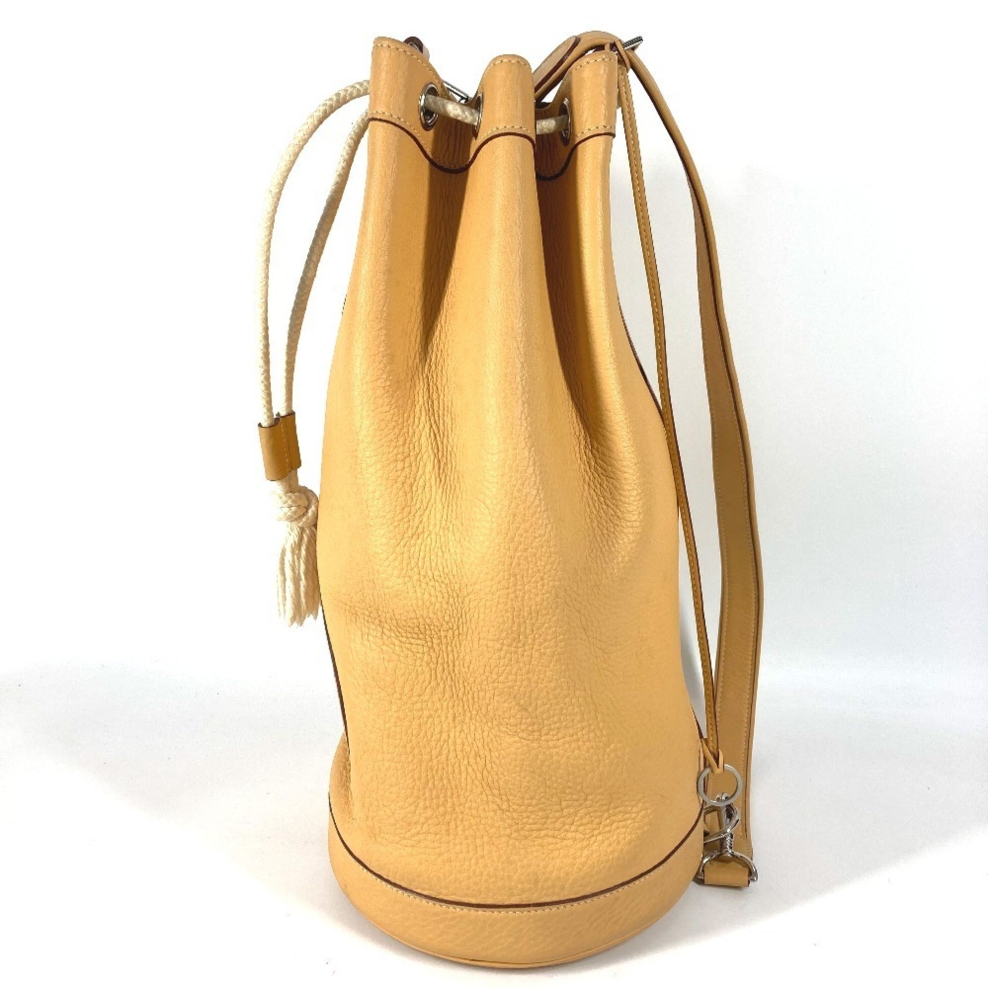 Hermes Beige Yellow Taurillon Clemence Leather Shoulder Bag (Pre-Owned)