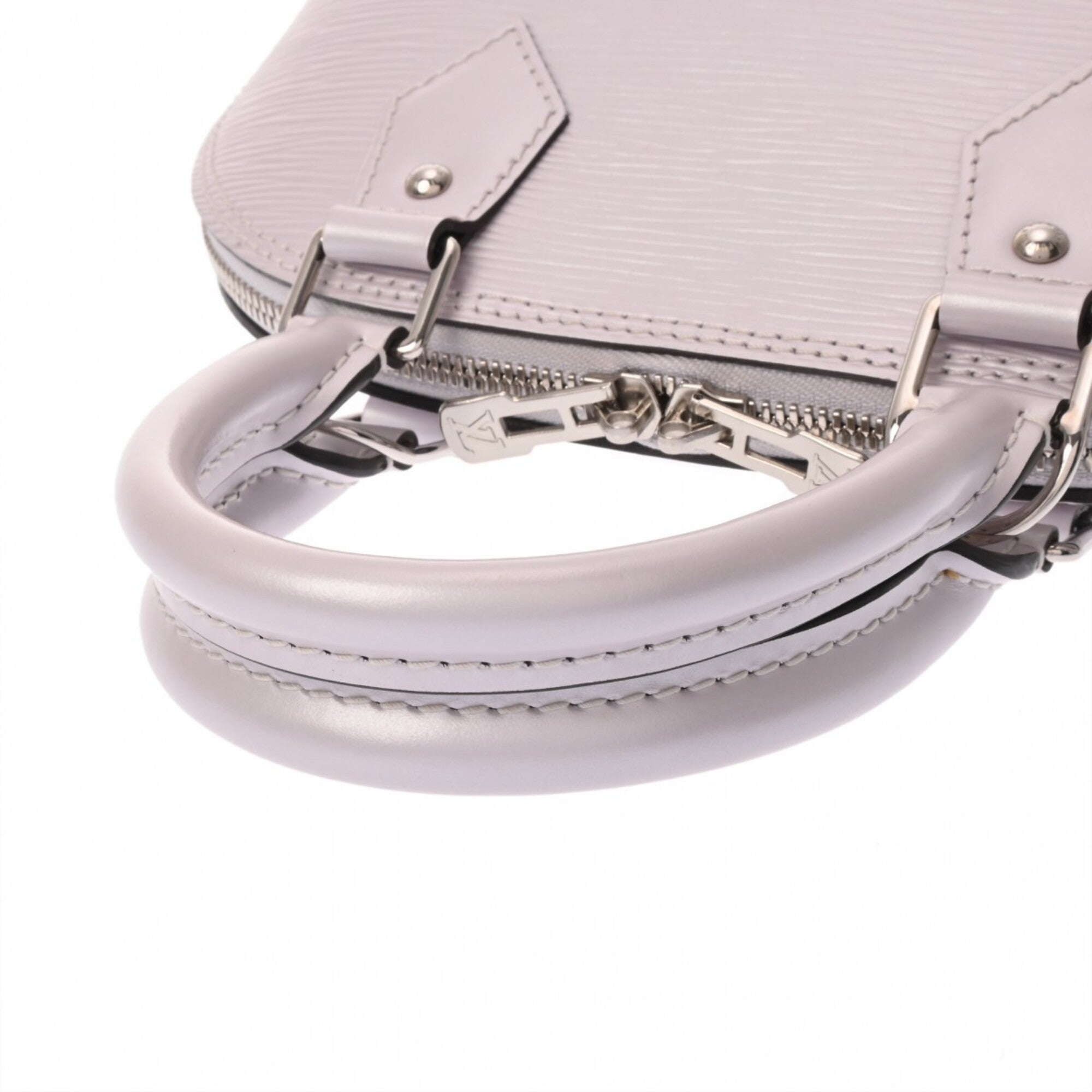 Louis Vuitton Light Gray Light Pink Lilac Leather Handbag (Pre-Owned)