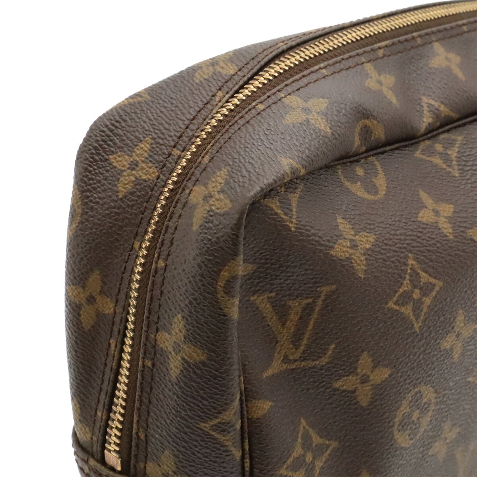Louis Vuitton Brown Monogram Canvas Clutch Bag Pouch (Pre-Owned)