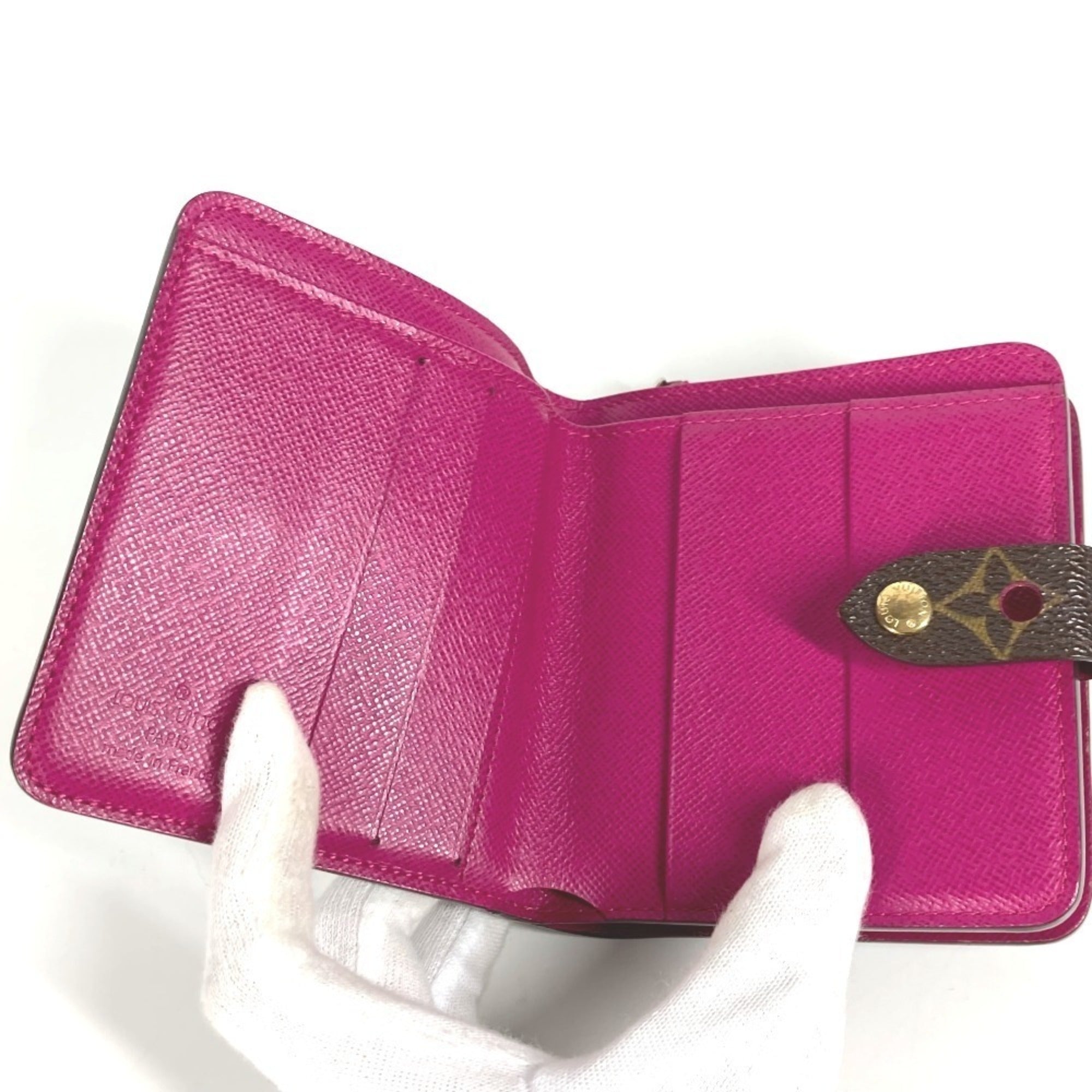 Louis Vuitton Monogram Fuchsia Pink Monogram Pink Monogram Perforated Wallet (Bi-Fold) (Pre-Owned)