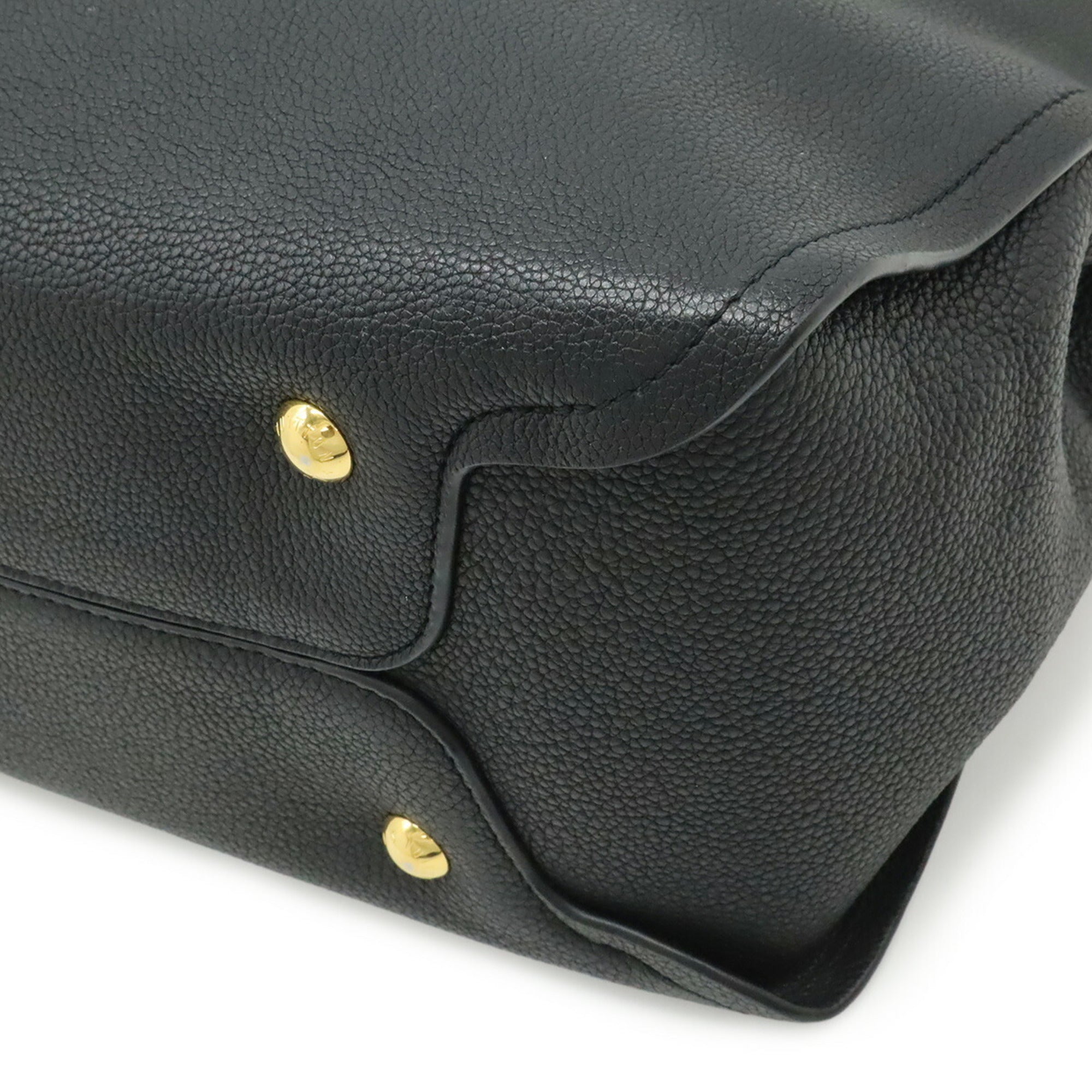Louis Vuitton Black Noir Leather Shoulder Bag (Pre-Owned)
