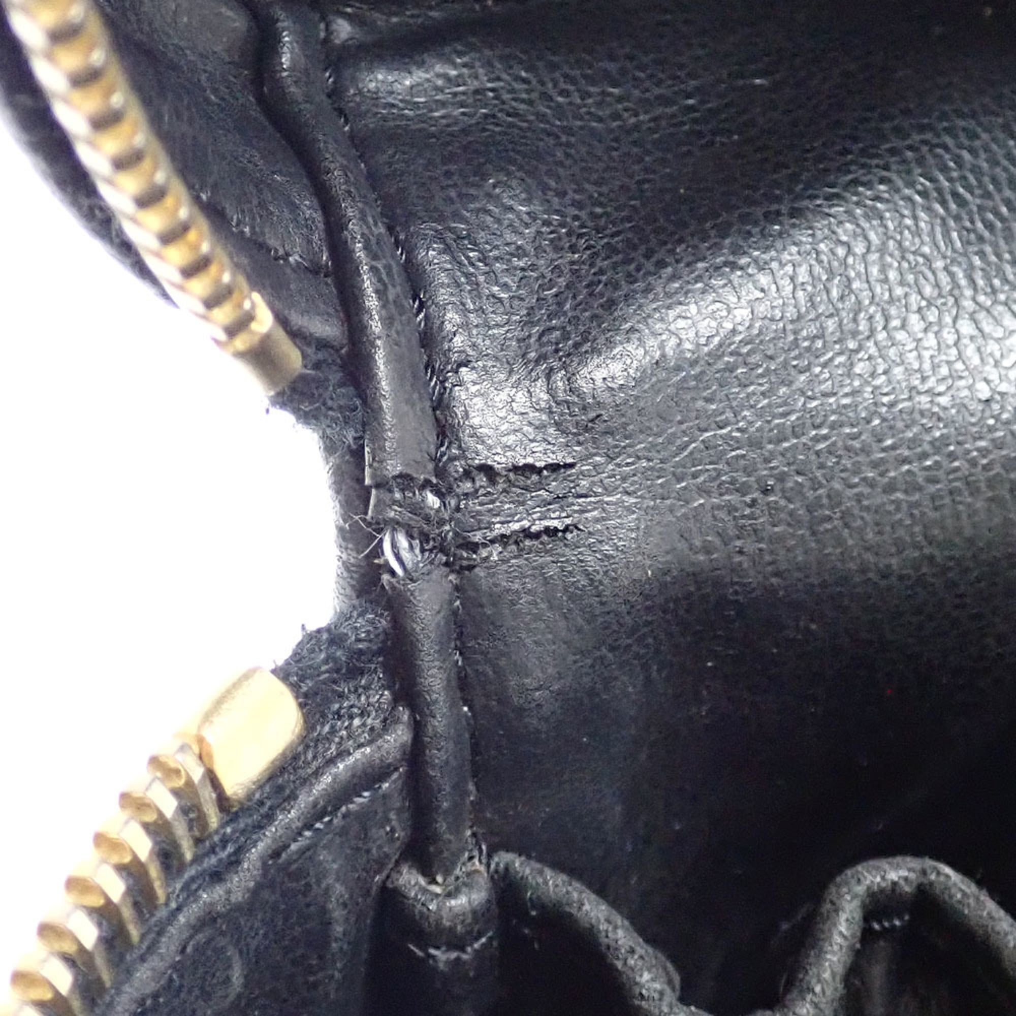 Chanel Black Grained Calfskin Pouch Vanity Bag (Pre-Owned)