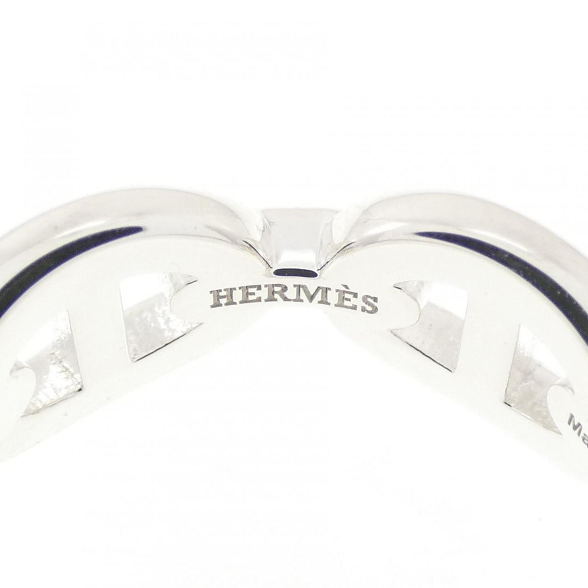 Hermes Silver 925 Band Ring (Pre-Owned)