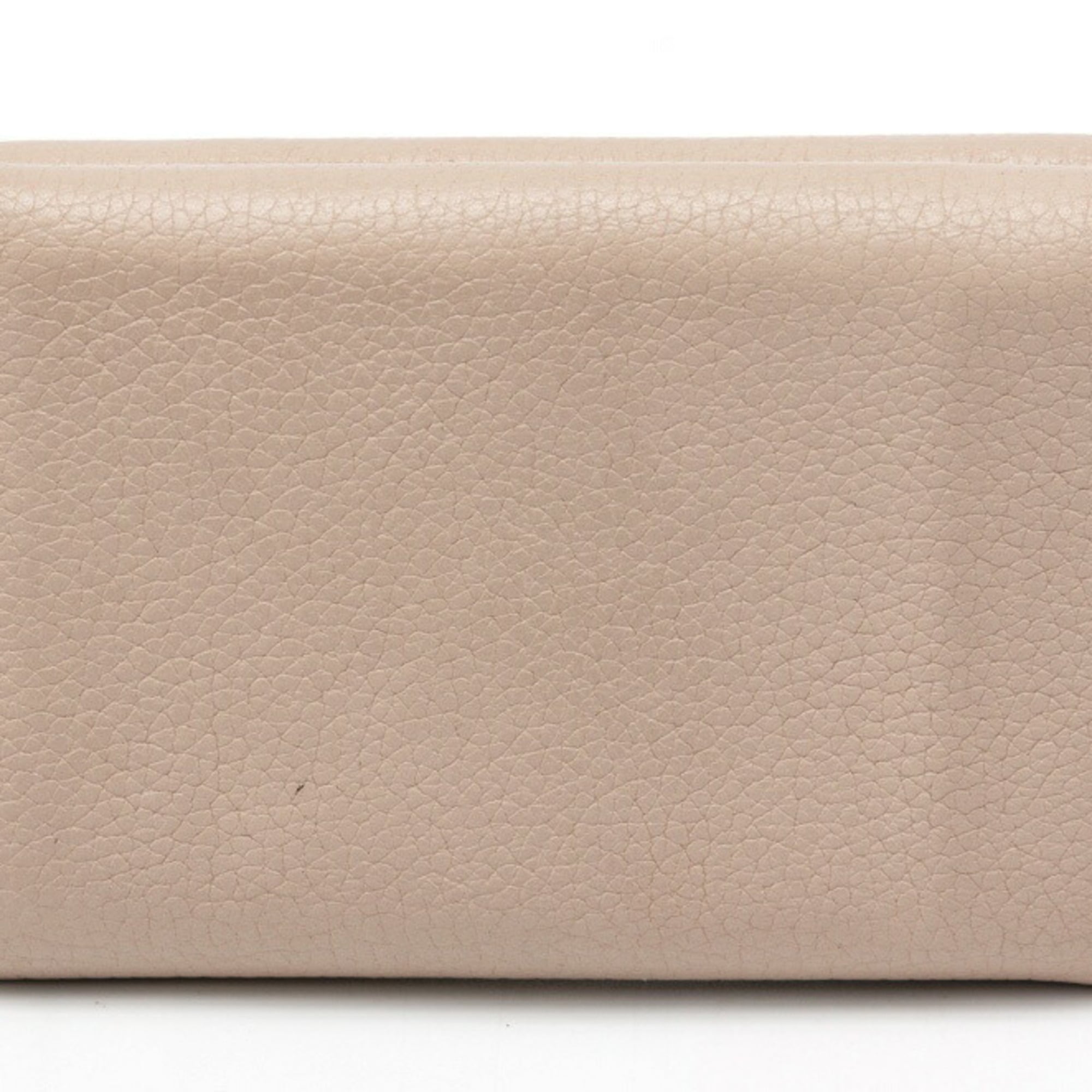 Louis Vuitton Grayish Leather Wallet (Tri-Fold) (Pre-Owned)