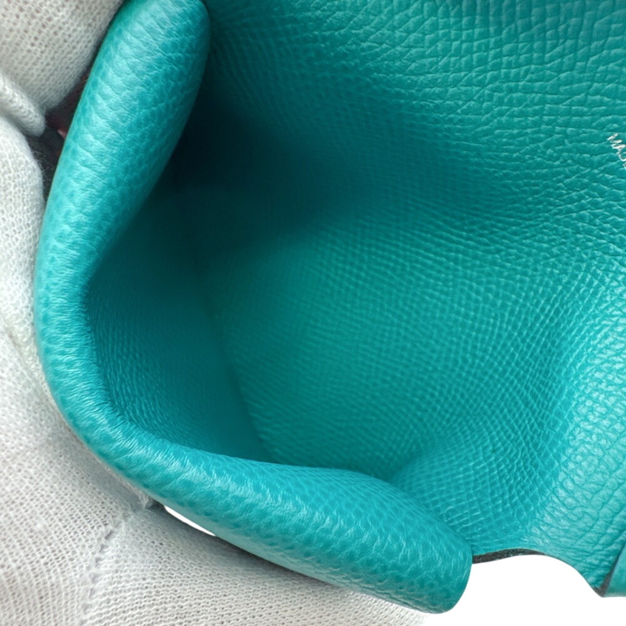 Hermes Green Epsom Leather Coin Purse/Coin Case (Pre-Owned)