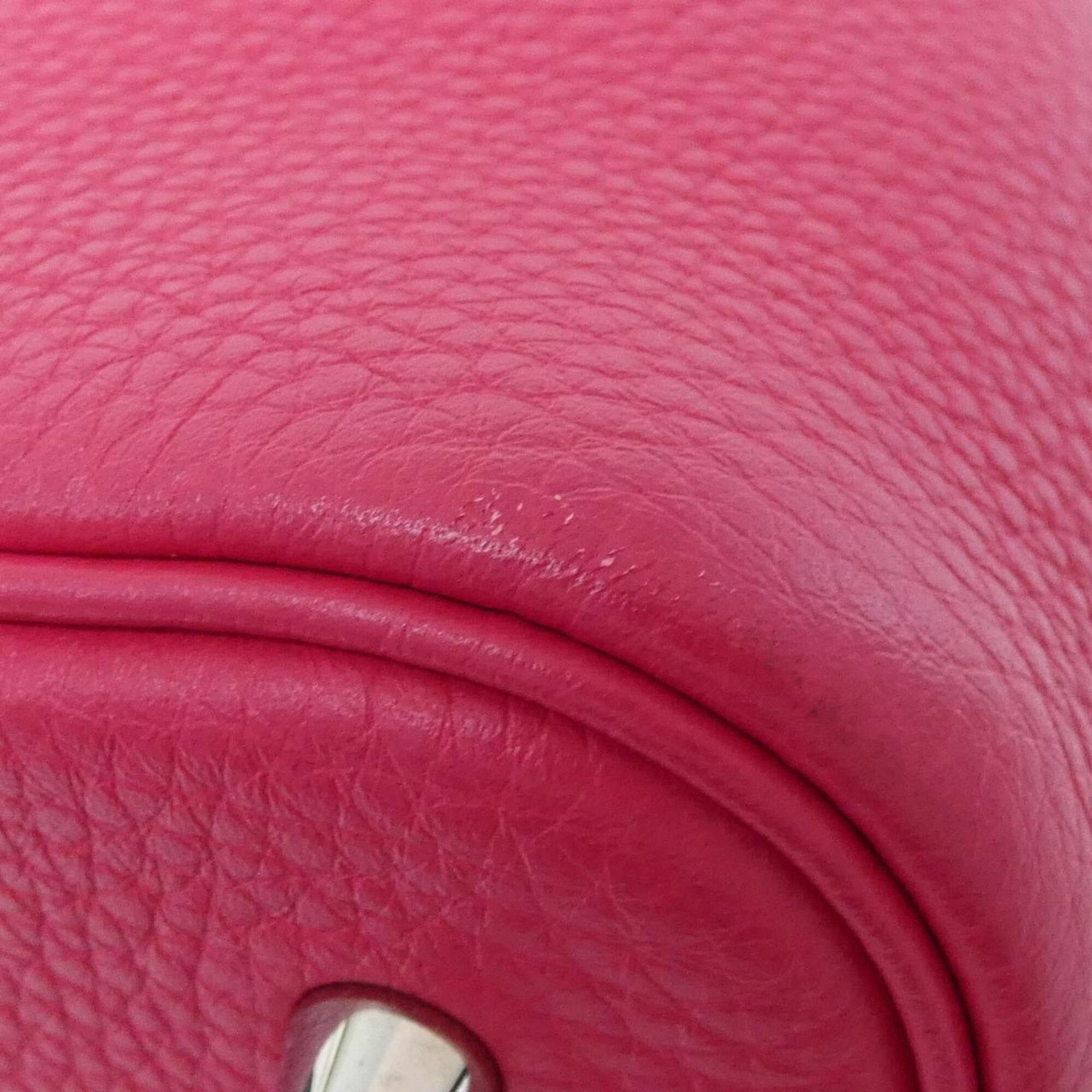 Hermes Brown Pink Taurillon Clemence Leather Handbag (Pre-Owned)