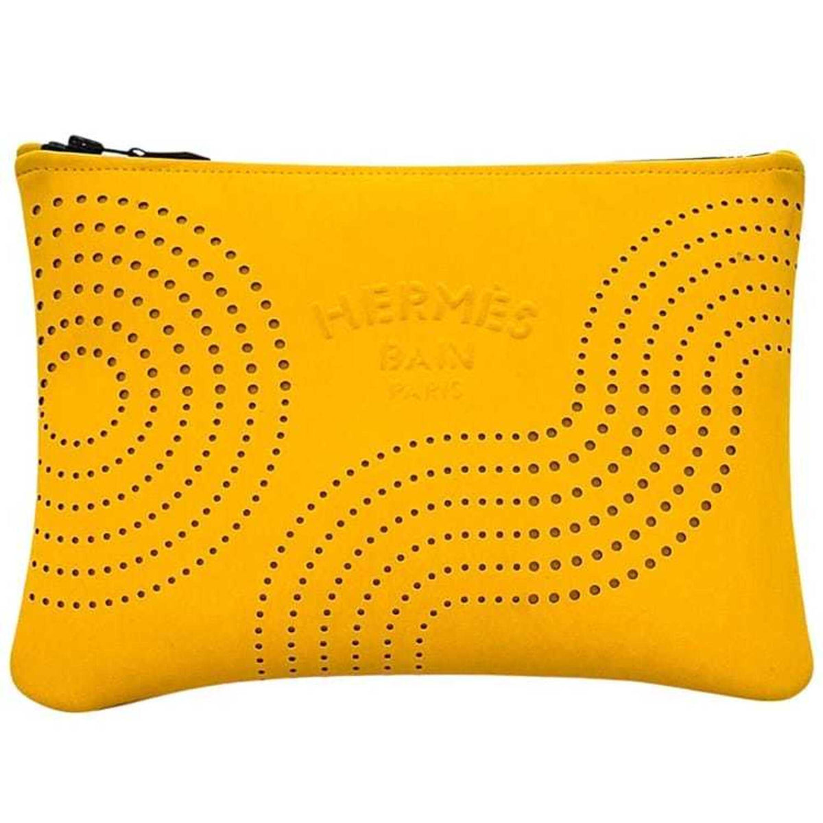 Hermes Yellow Polyester Pouch (Pre-Owned)