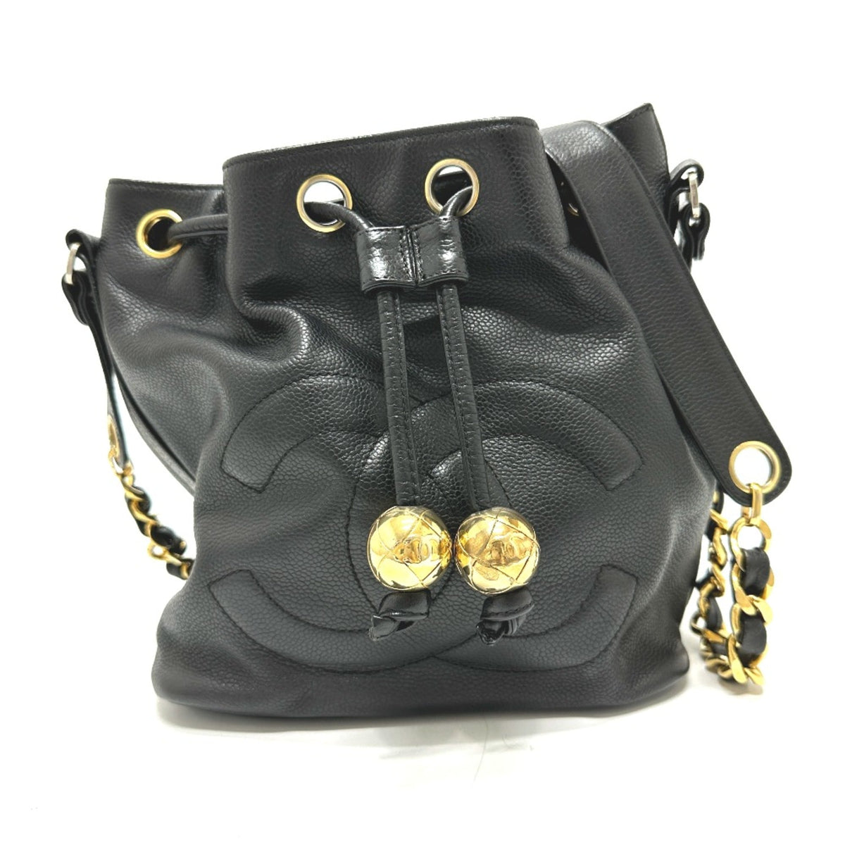 Chanel Black Leather Shoulder Bag (Pre-Owned)