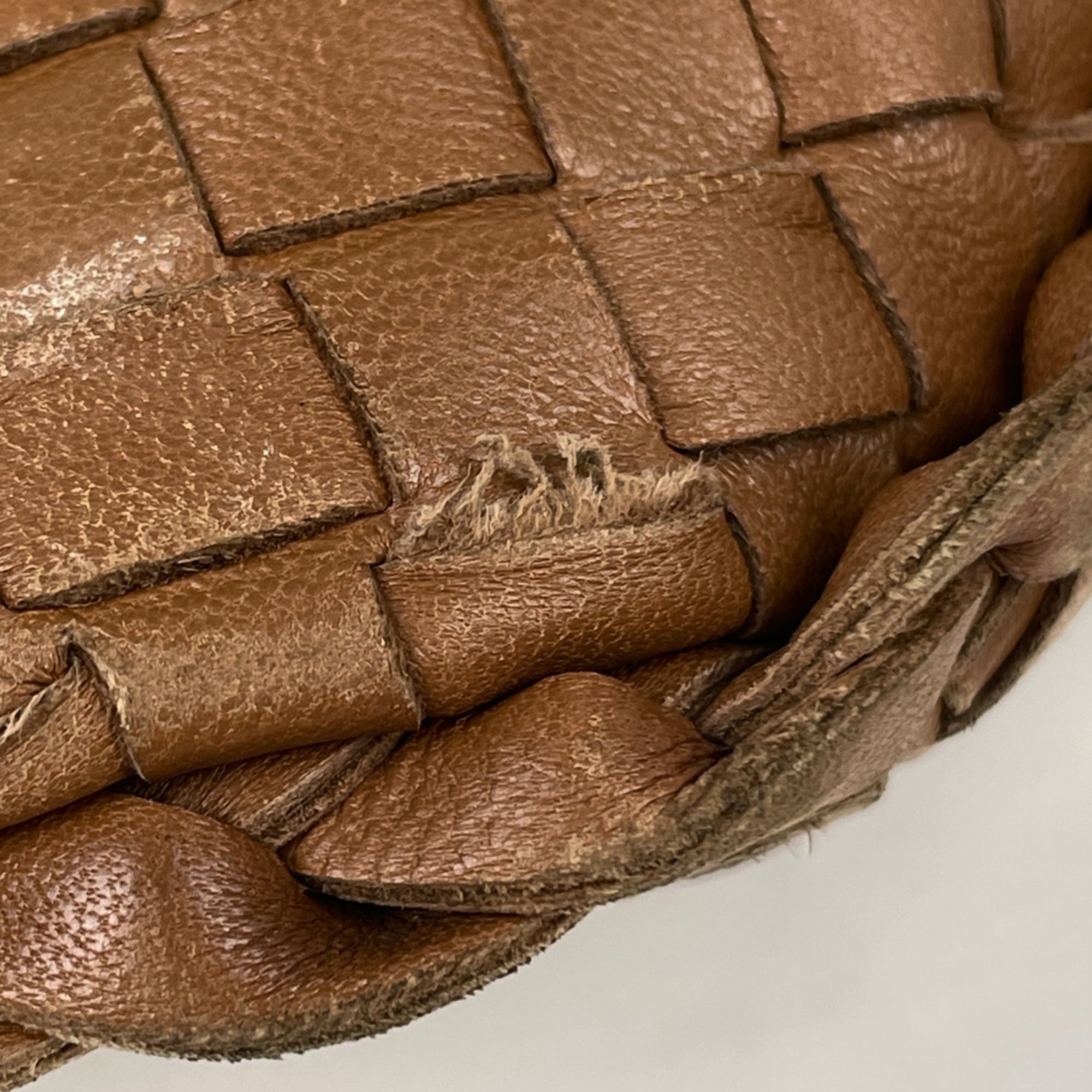 Bottega Veneta Brown Leather Handbag Shoulder Bag (Pre-Owned)