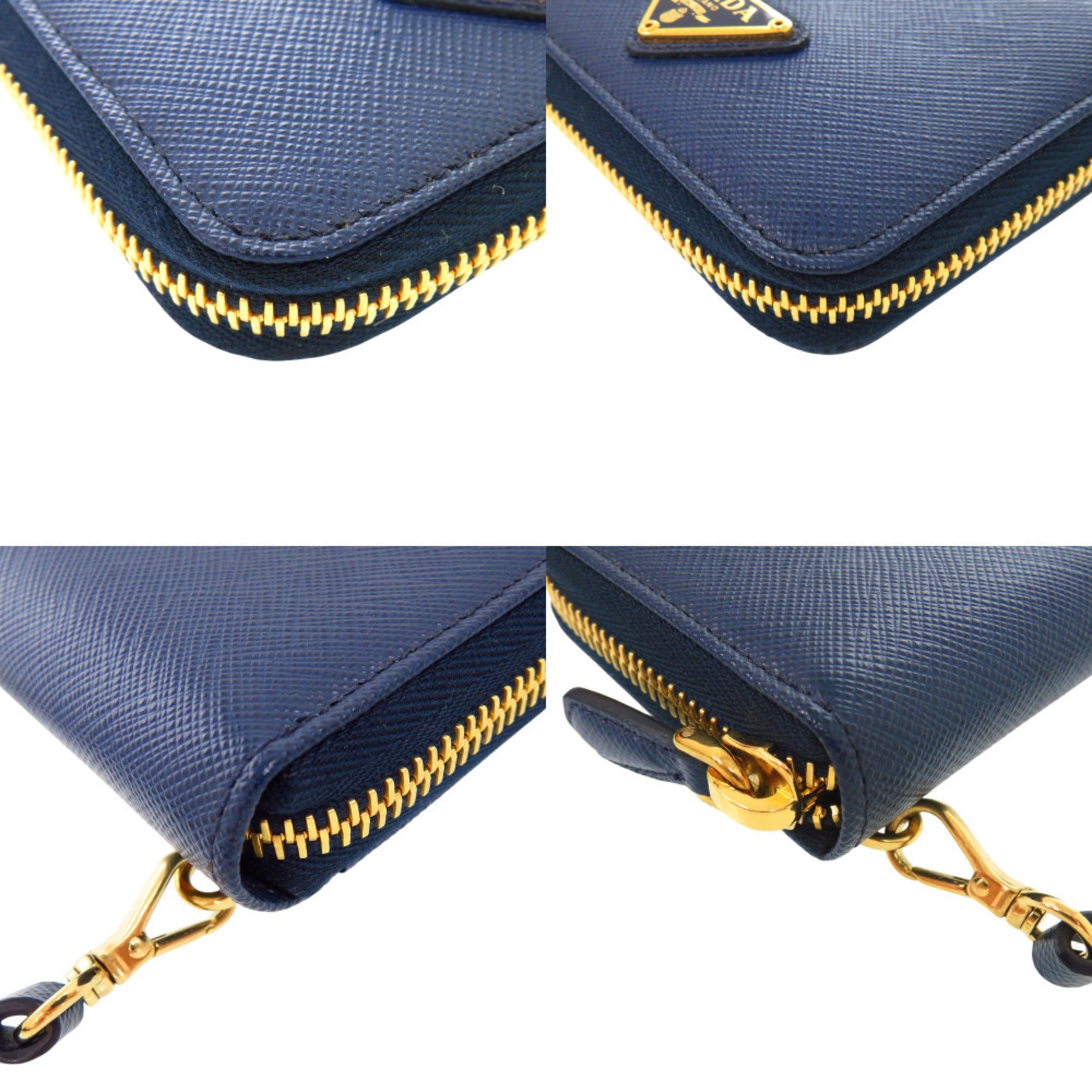 Prada Navy Leather Chain/Shoulder Wallet (Pre-Owned)