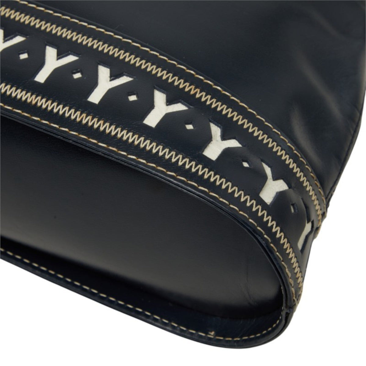 Saint Laurent Navy Leather Handbag Shoulder Bag (Pre-Owned)