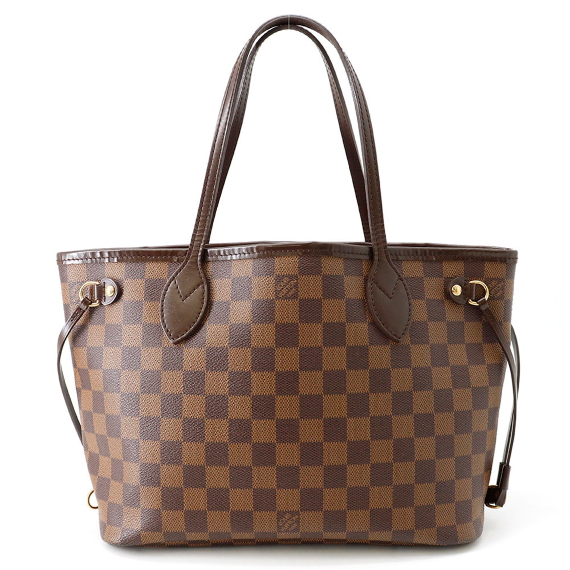 Louis Vuitton Damier Damier Canvas Ebene Red Color Handbag Tote Bag (Pre-Owned)