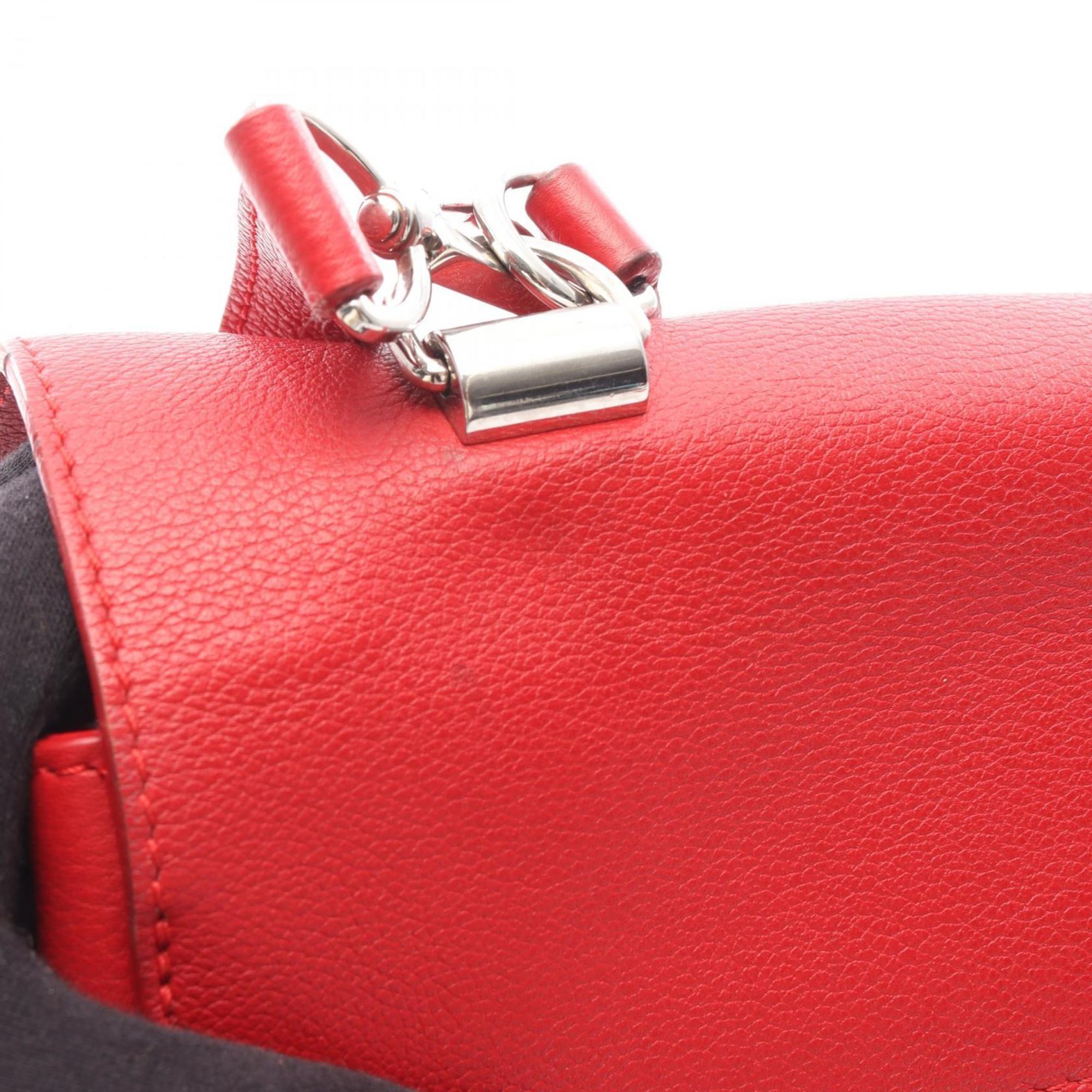 Louis Vuitton Red Color Ruby Leather Handbag (Pre-Owned)