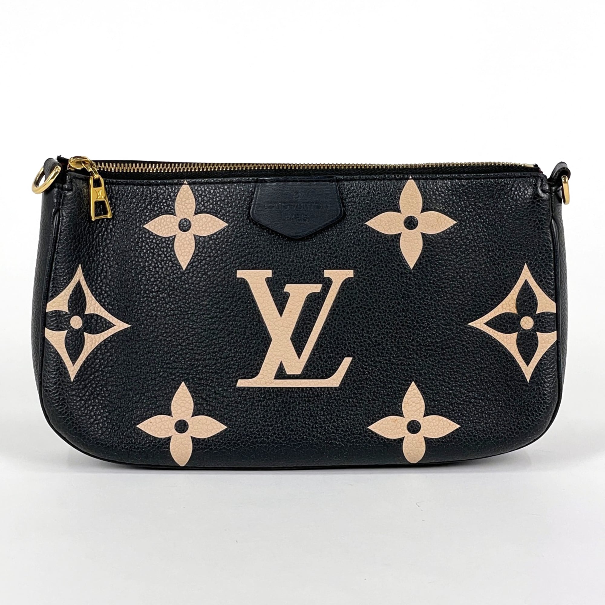 Louis Vuitton Monogram Empreinte Beige Black Monogram Empreinte Pochette Shoulder Bag (Pre-Owned)