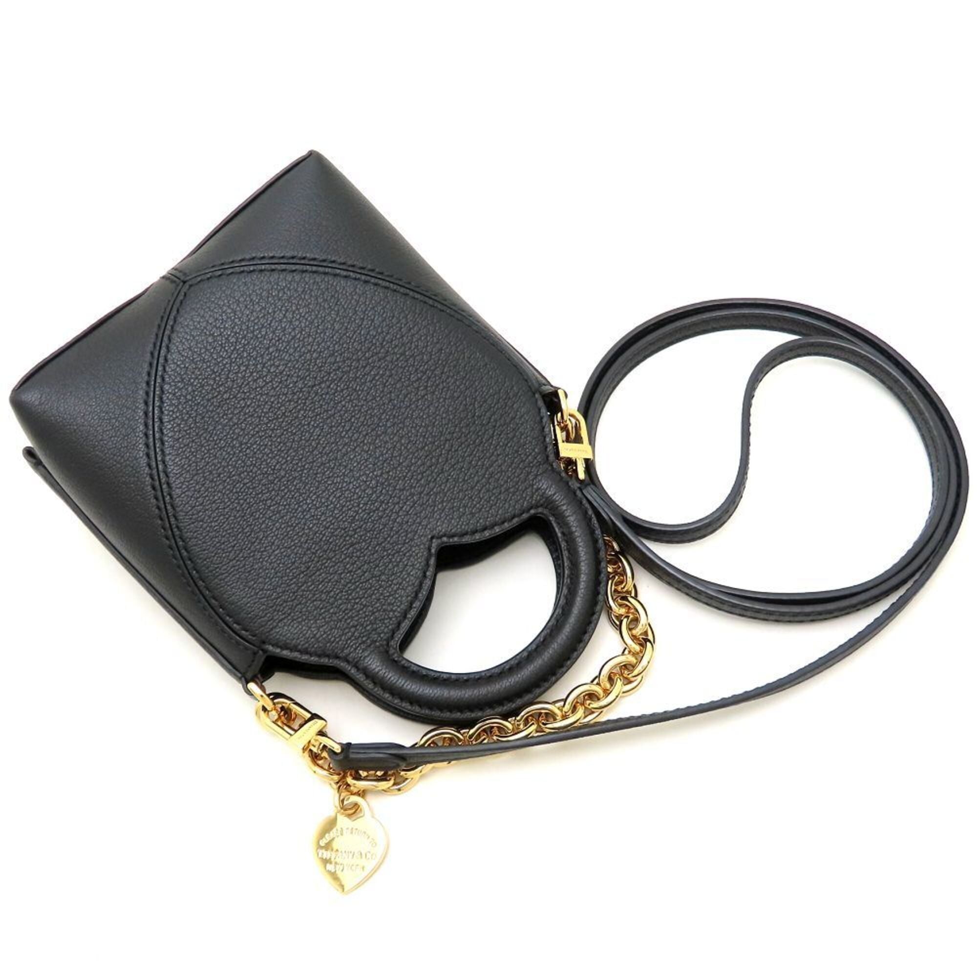 Tiffany Black Leather Shoulder Bag (Pre-Owned)