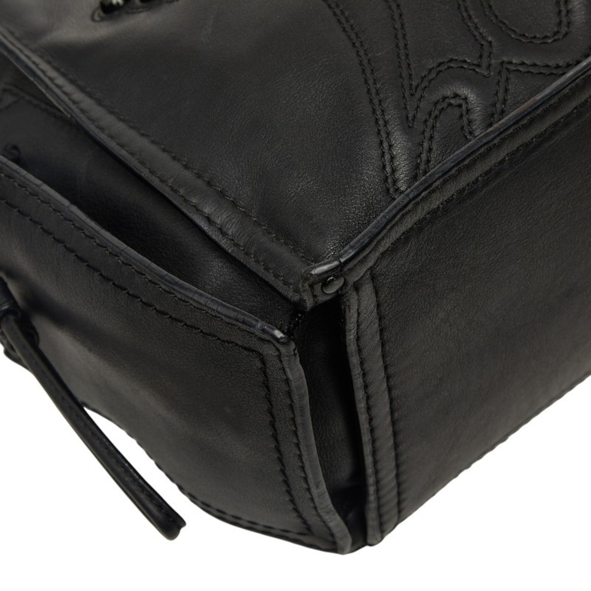 Loewe Black Leather Shoulder Bag Tote Bag (Pre-Owned)