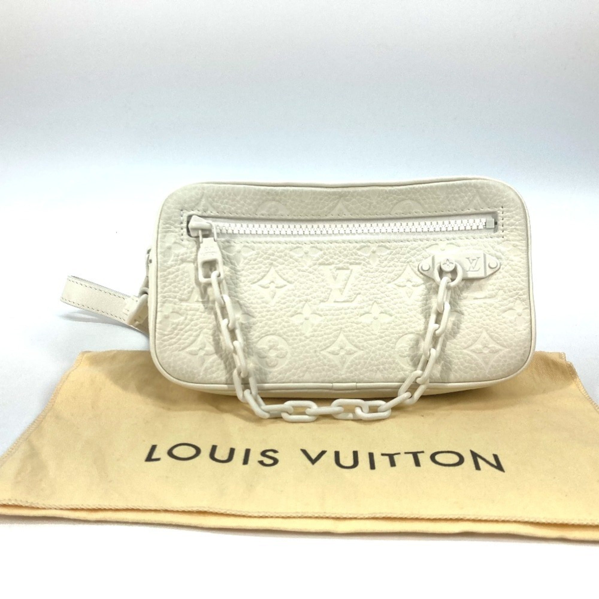 Louis Vuitton Monogram Empreinte White Monogram Empreinte Clutch Bag Pochette (Pre-Owned)