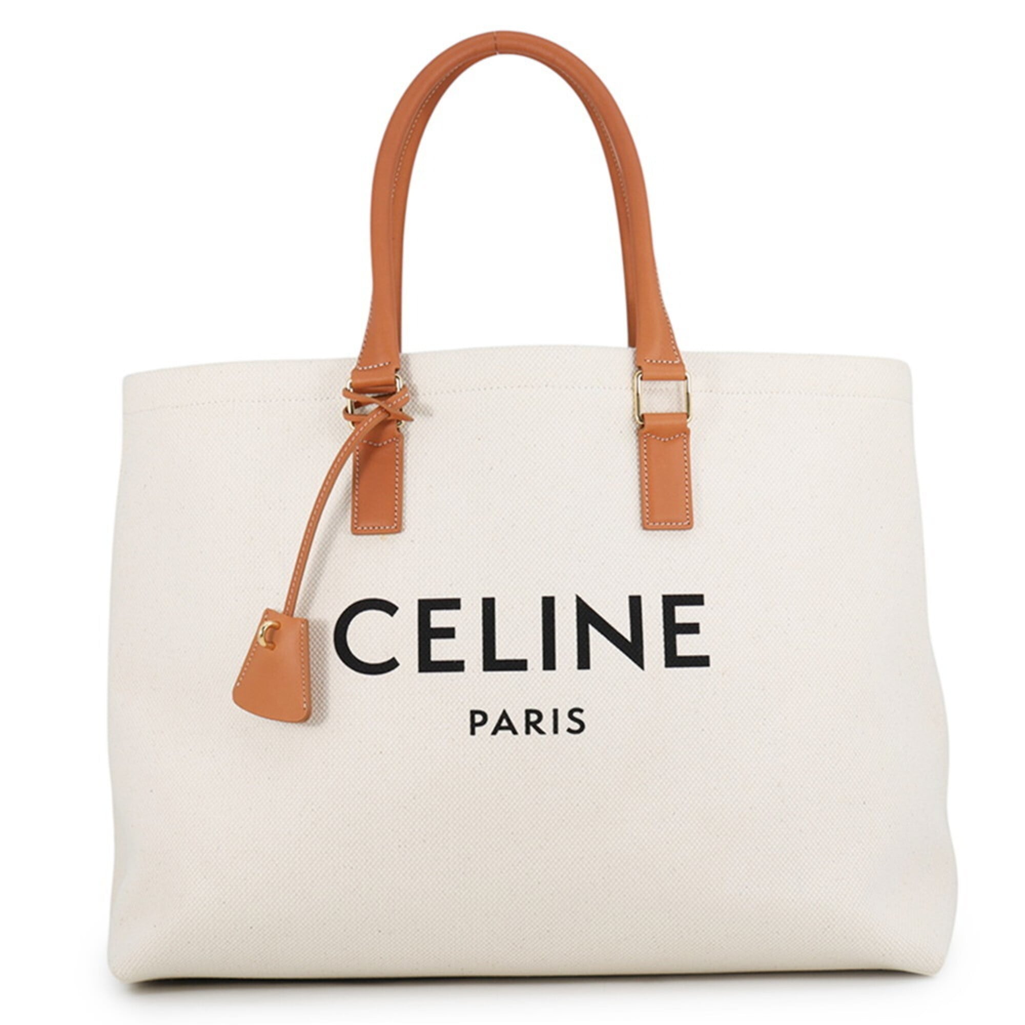 Celine Brown Ivory Canvas Tote Bag (Pre-Owned)
