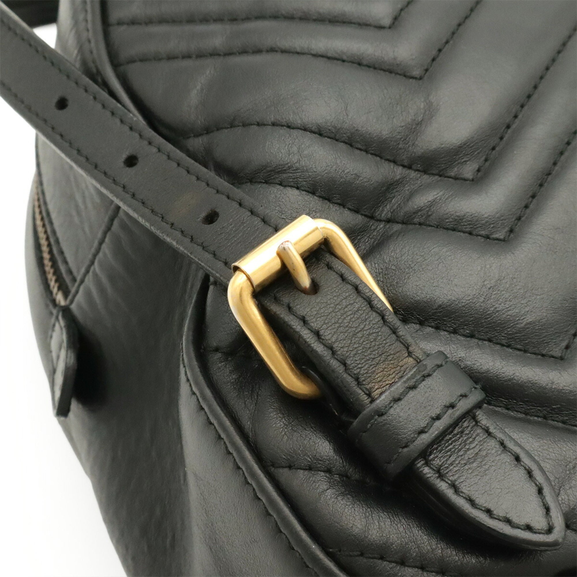 Gucci Black Leather Backpack (Pre-Owned)