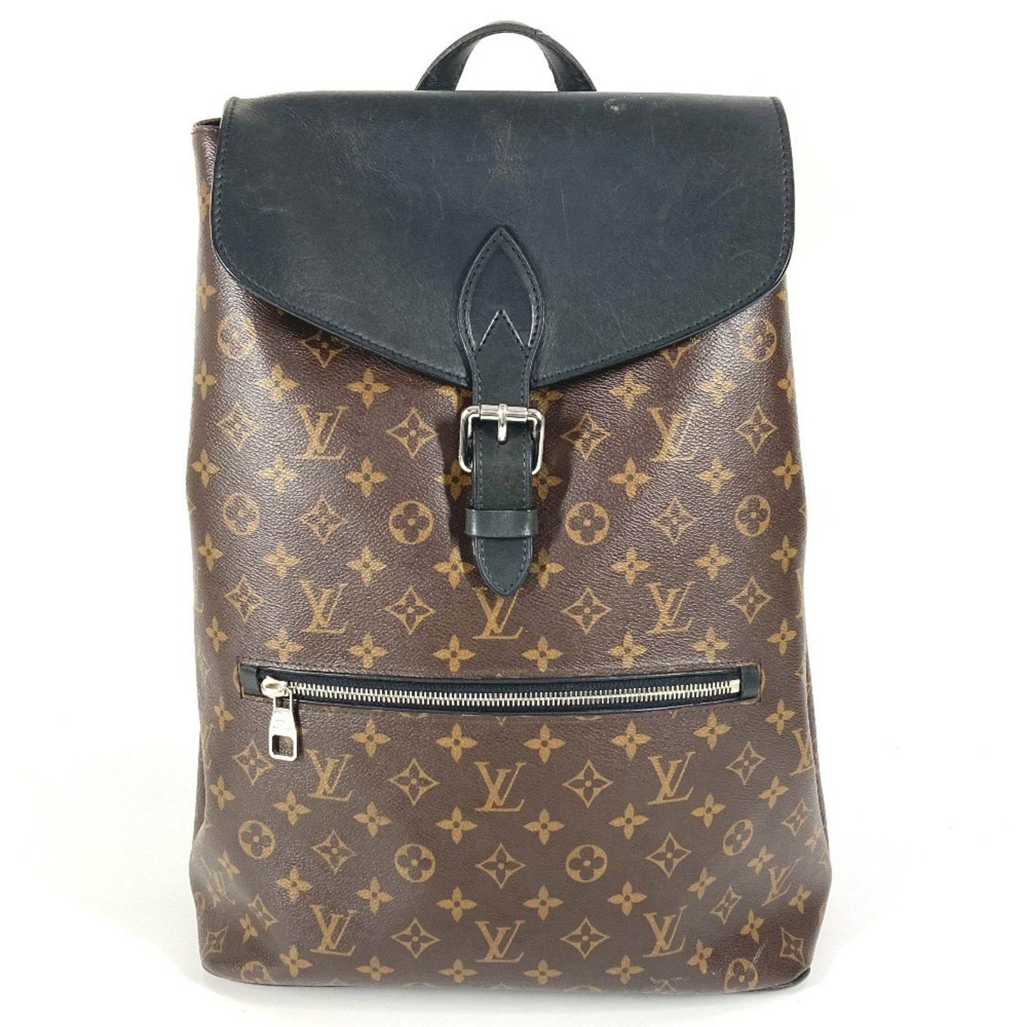 Louis Vuitton Black Brown Galle Monogram Backpack (Pre-Owned)