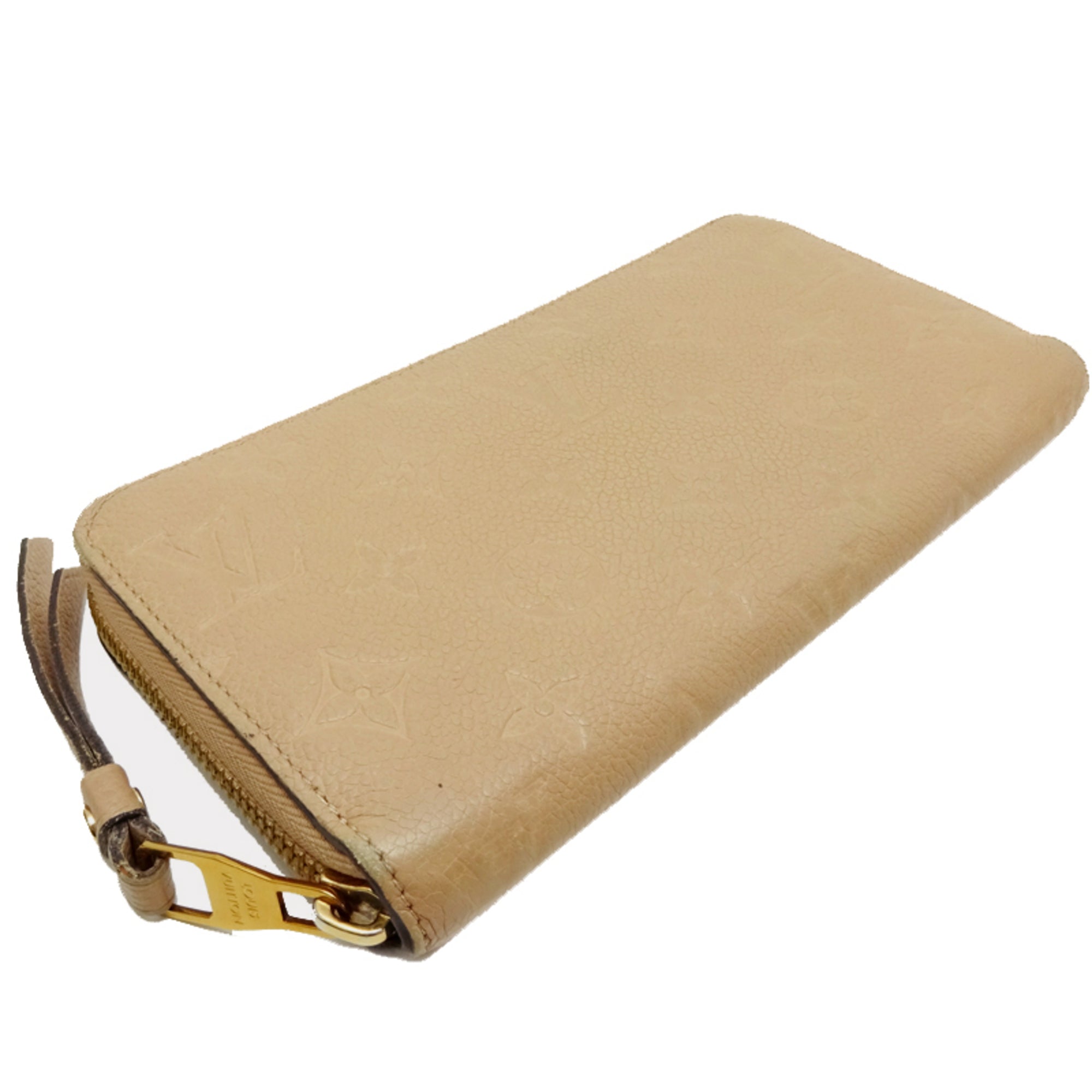 Louis Vuitton Beige Monogram Empreinte Long Wallet (Bi-Fold) (Pre-Owned)