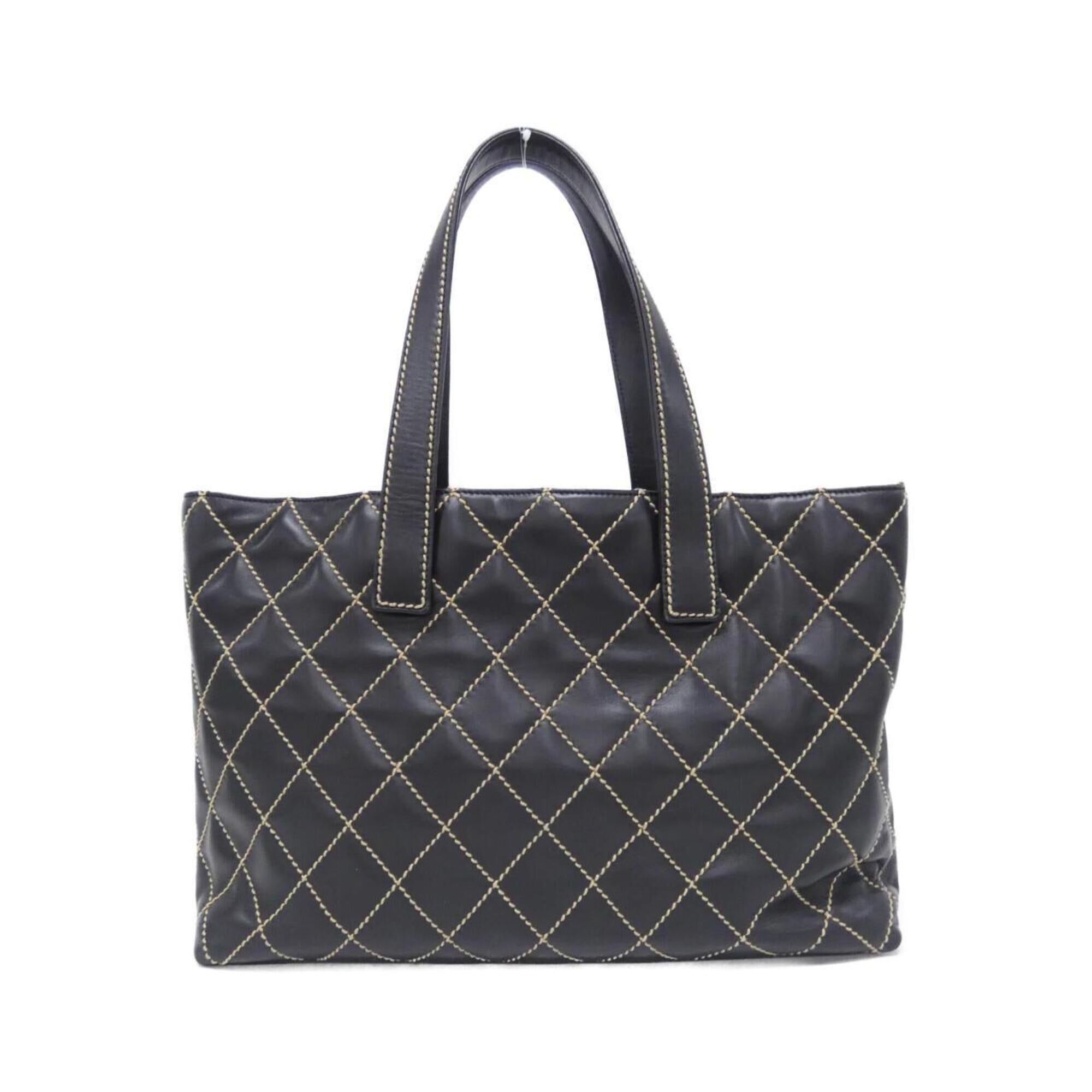 Chanel Black Leather Handbag (Pre-Owned)