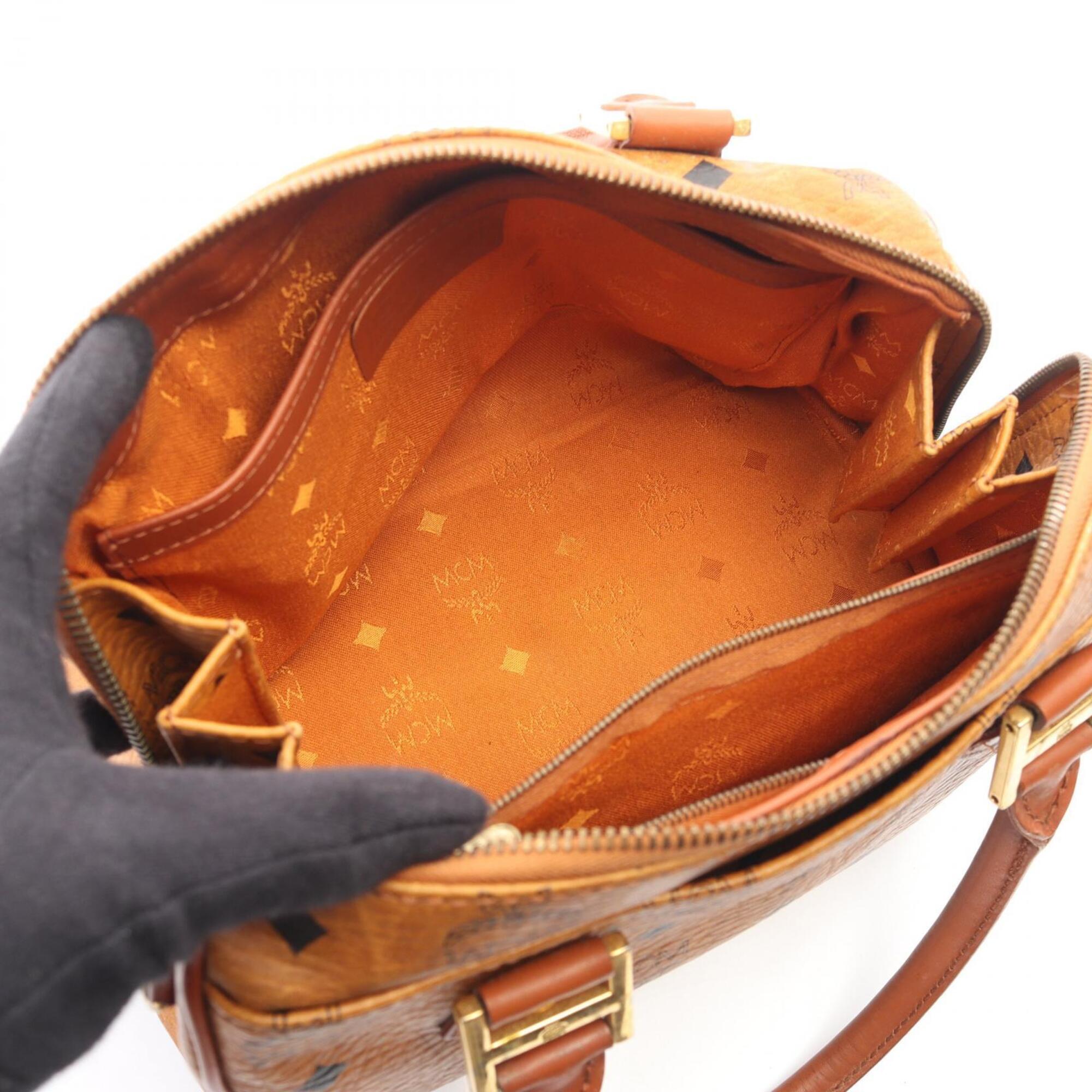 Mcm Brown Coated Canvas Leather Handbag (Pre-Owned)