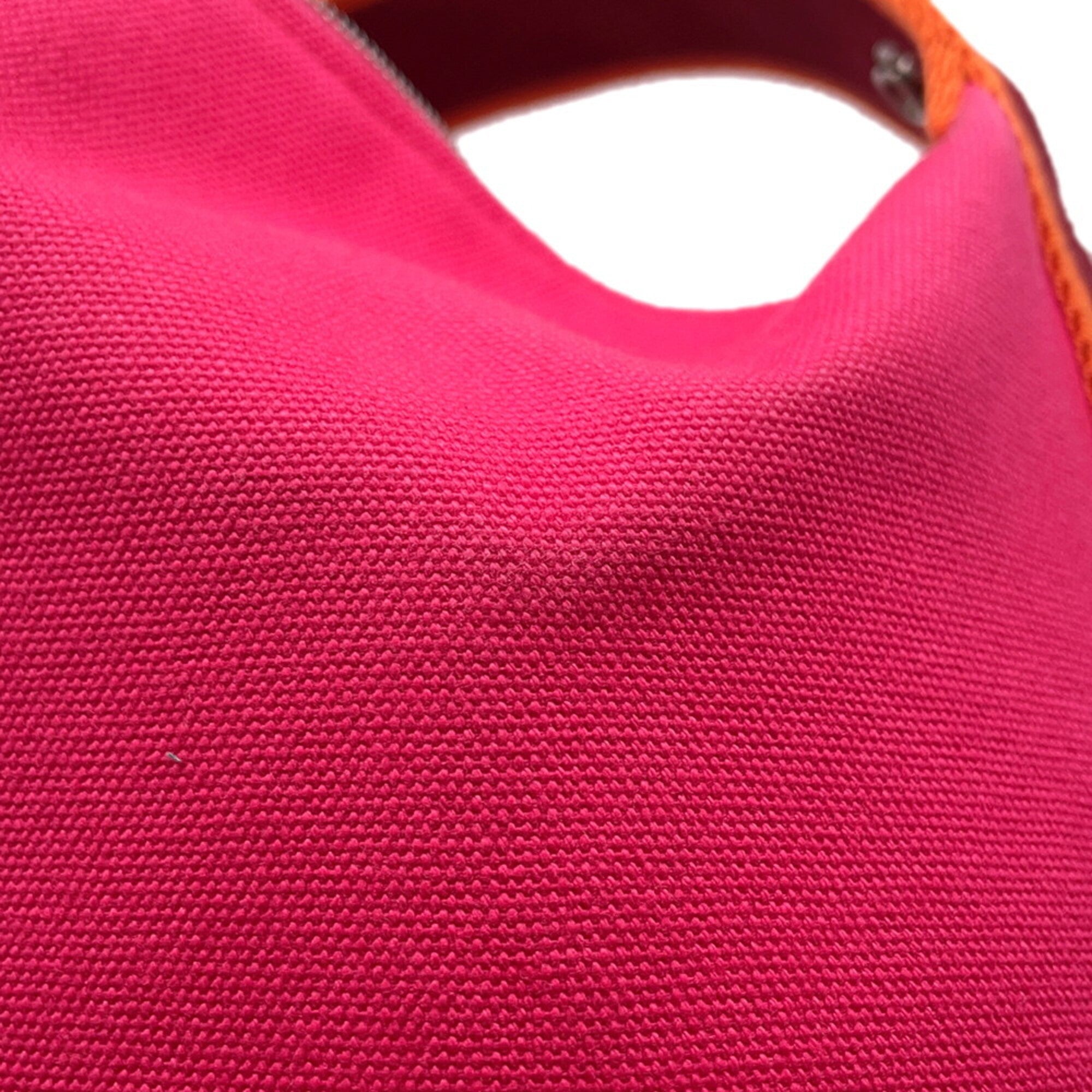 Hermes Kara Pink Canvas Handbag Pouch (Pre-Owned)