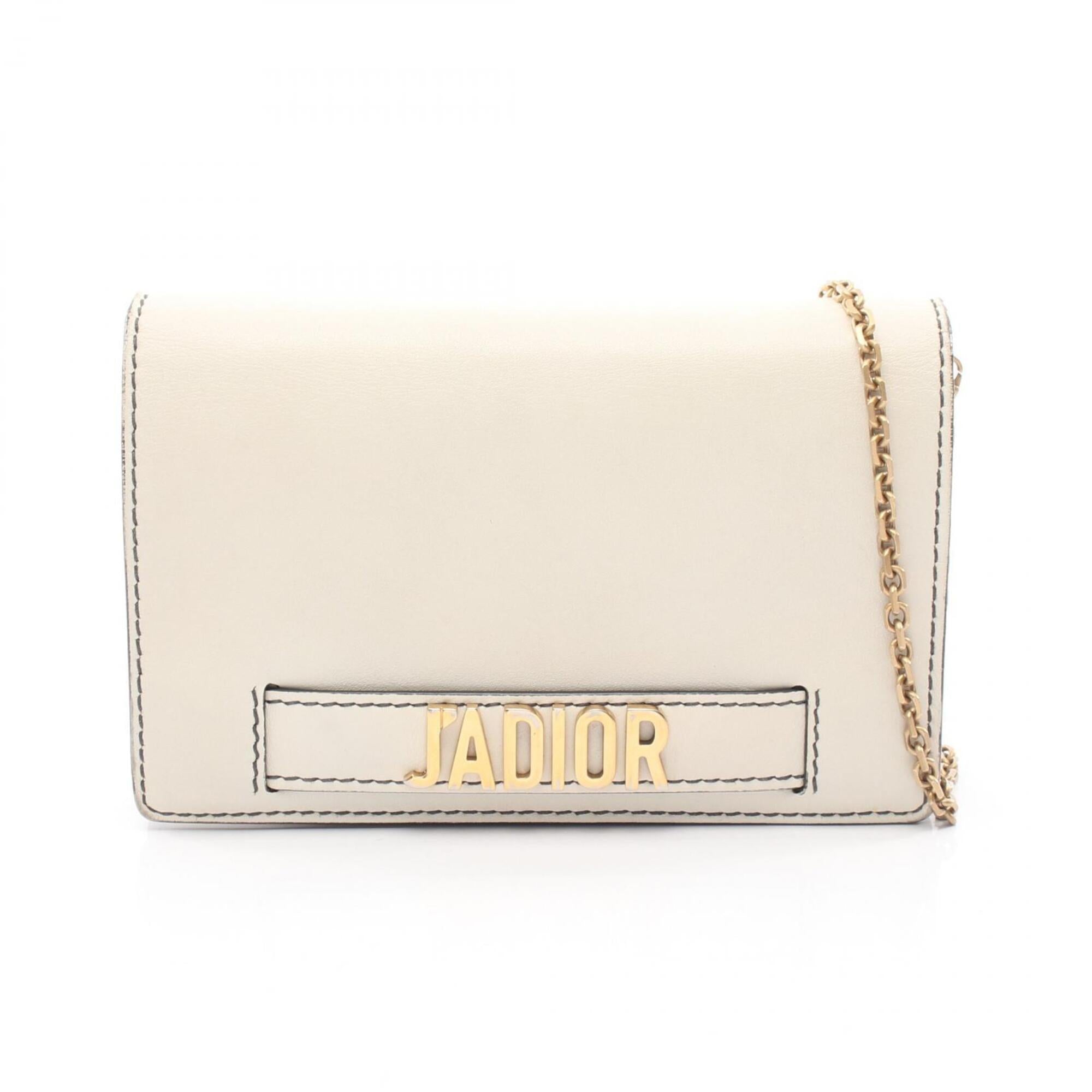 Christian Dior White Leather Handbag Shoulder Bag (Pre-Owned)