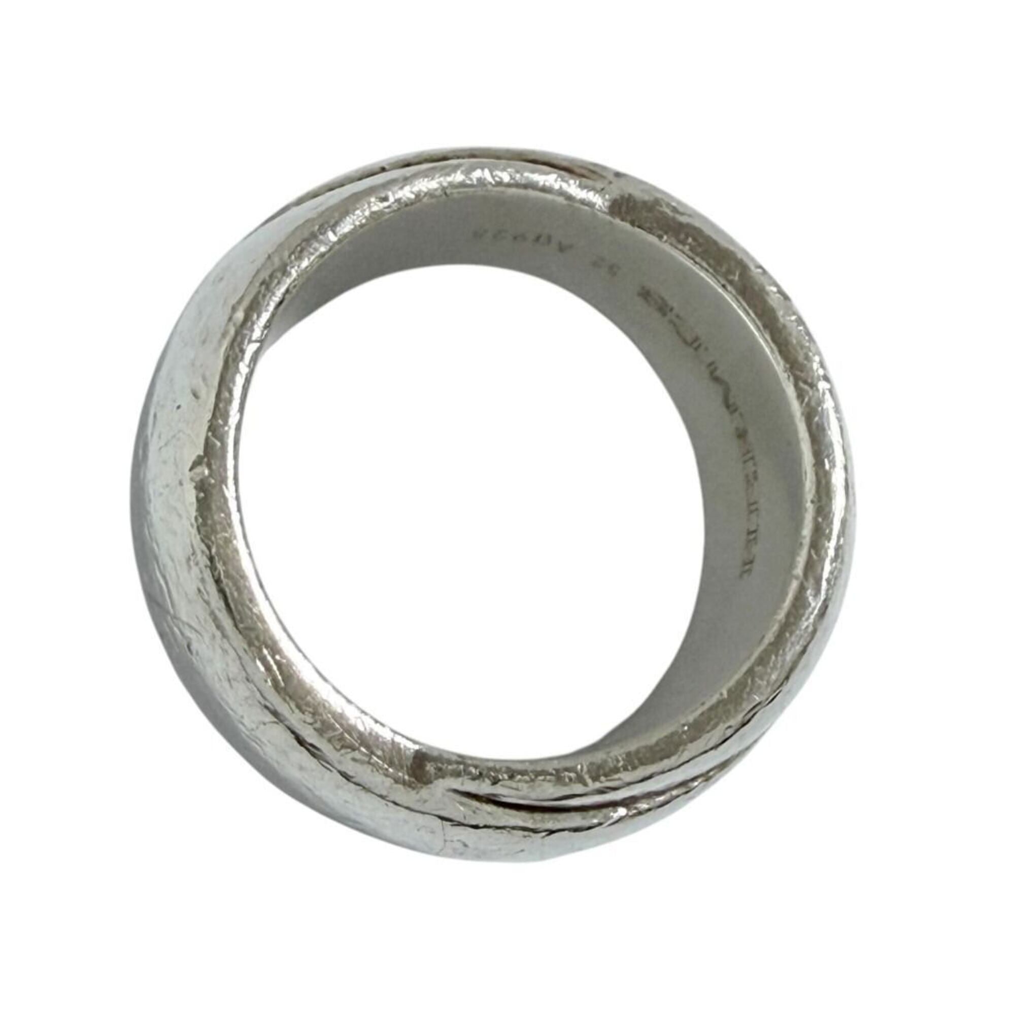 Hermes Silver Silver 925 Band Ring (Pre-Owned)