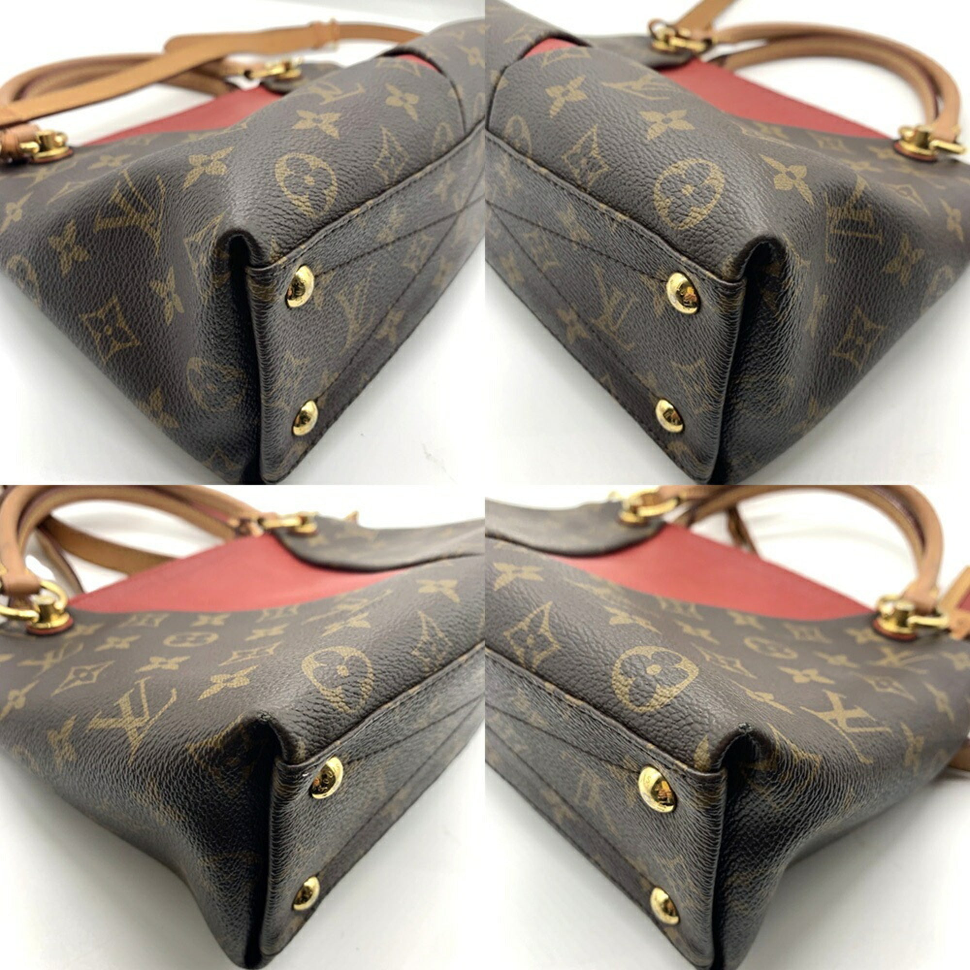 Louis Vuitton Brown Cerise Monogram Red Color Monogram Leather Handbag (Pre-Owned)