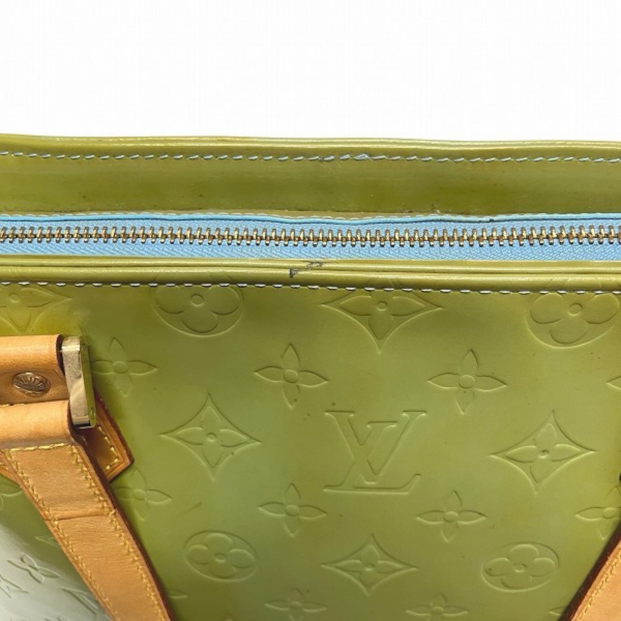 Louis Vuitton Galle Green Patent Leather Tote Bag (Pre-Owned)