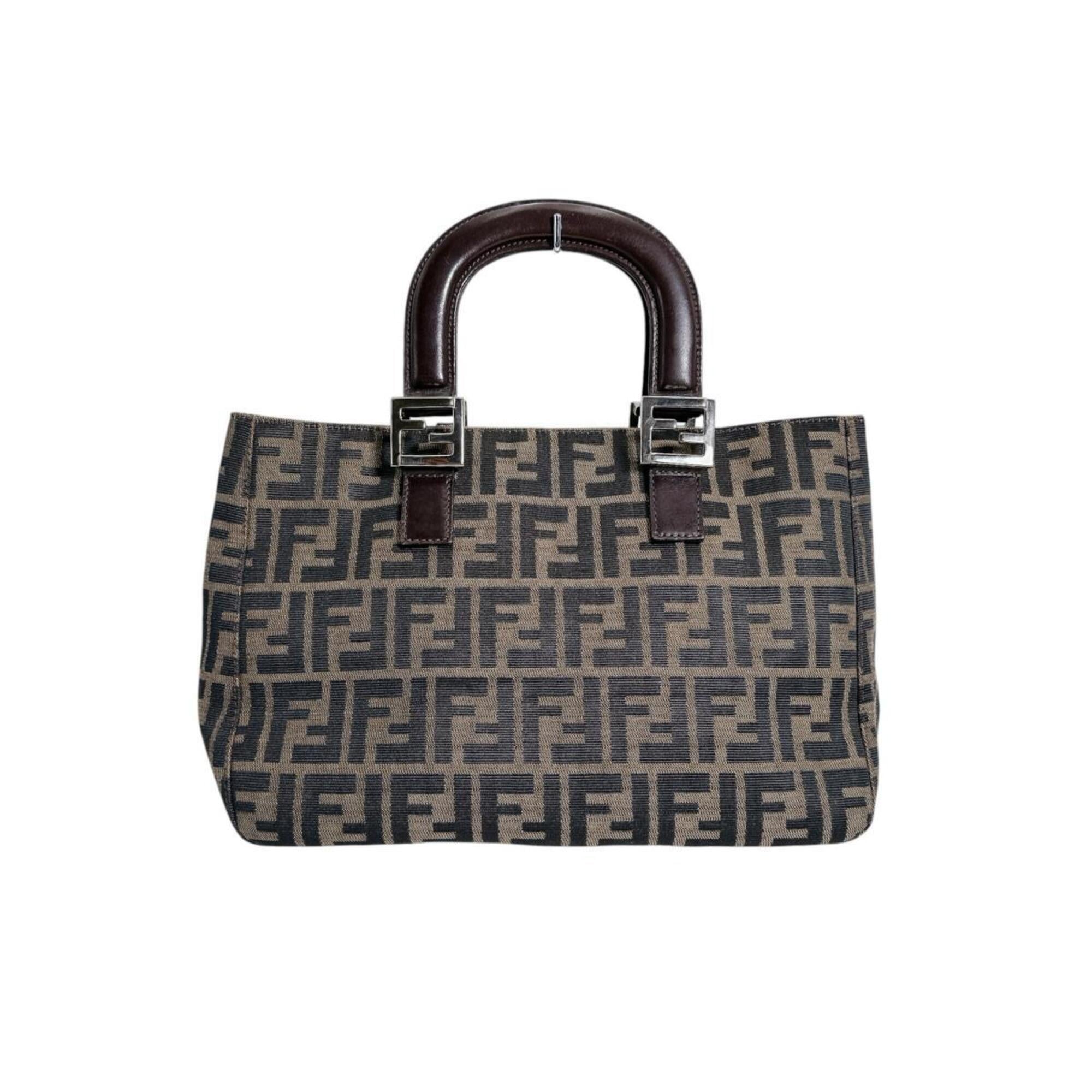Fendi Brown Zucca Shoulder Bag (Pre-Owned)