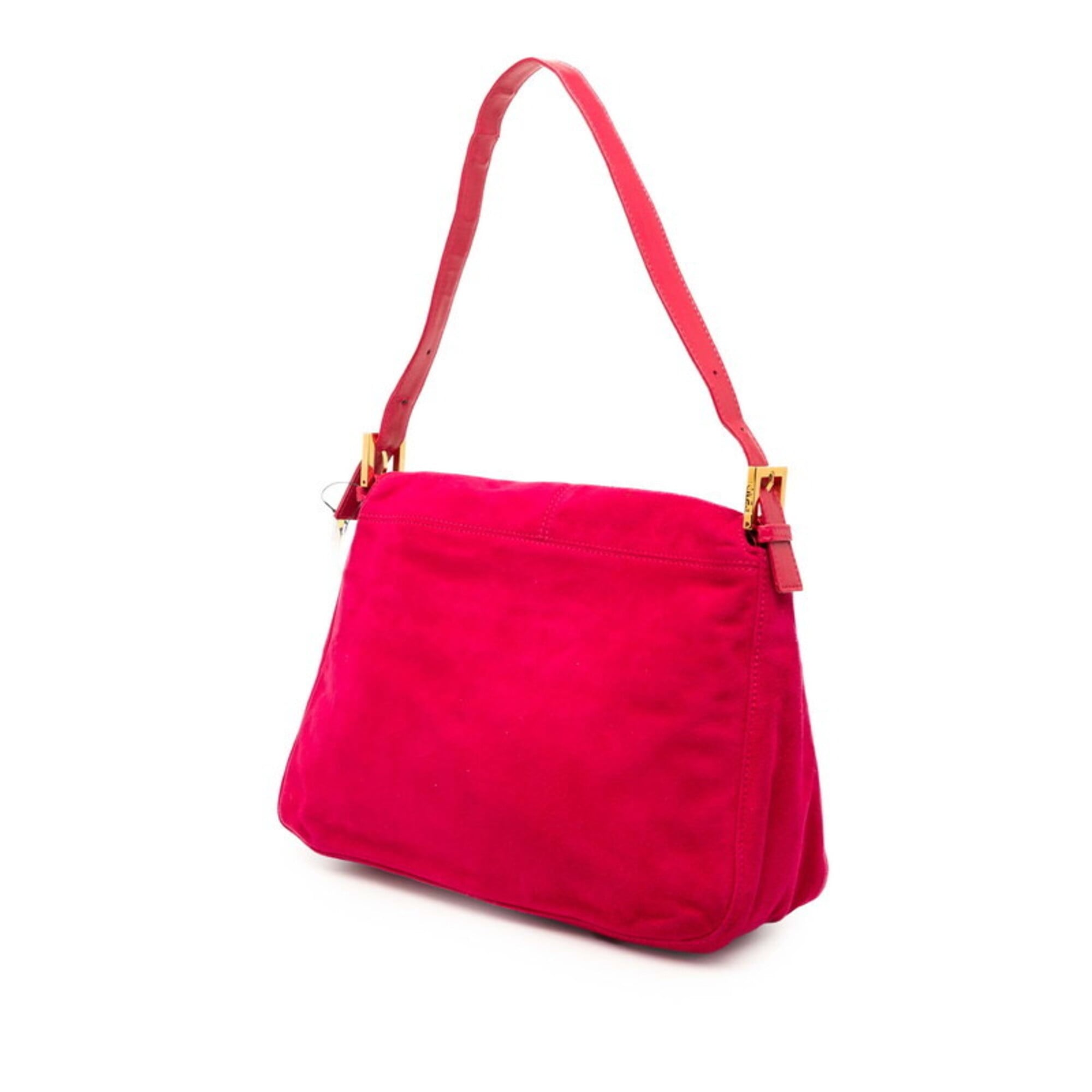 Fendi Pink Suede Leather Shoulder Bag (Pre-Owned)