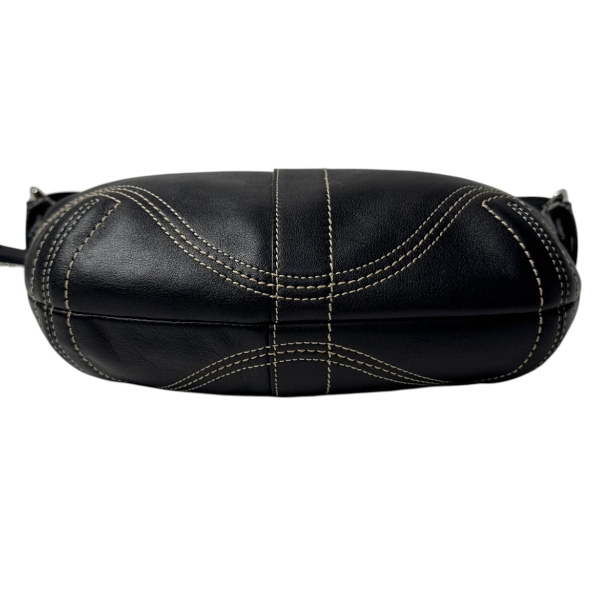 Coach Black Leather Handbag Shoulder Bag (Pre-Owned)