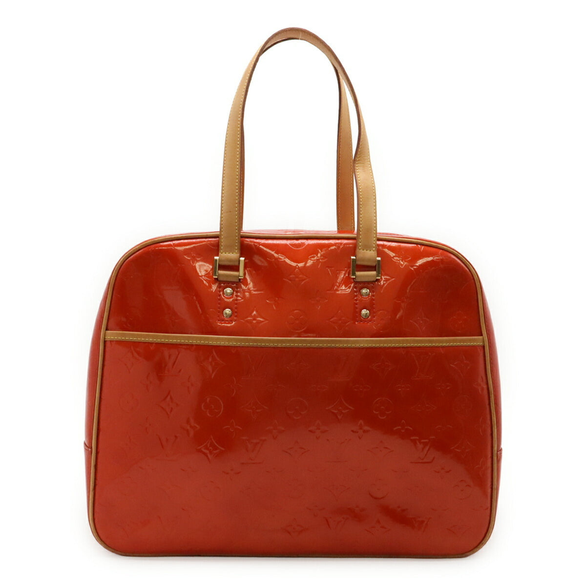 Louis Vuitton Galle Red Color Rouge Monogram Vernis Boston Bag Shoulder Bag Tote Bag (Pre-Owned)