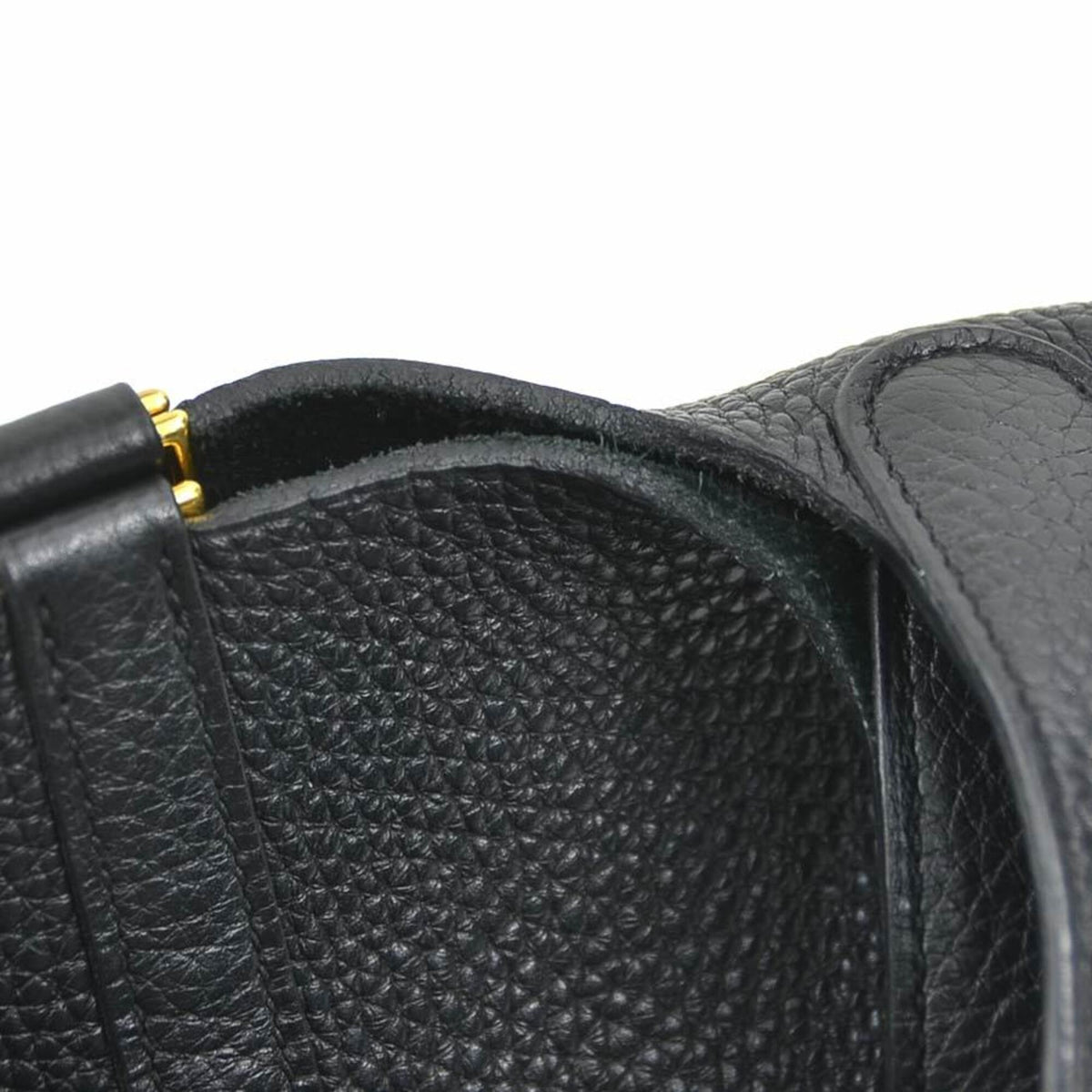Hermes Black Taurillon Clemence Leather Handbag (Pre-Owned)