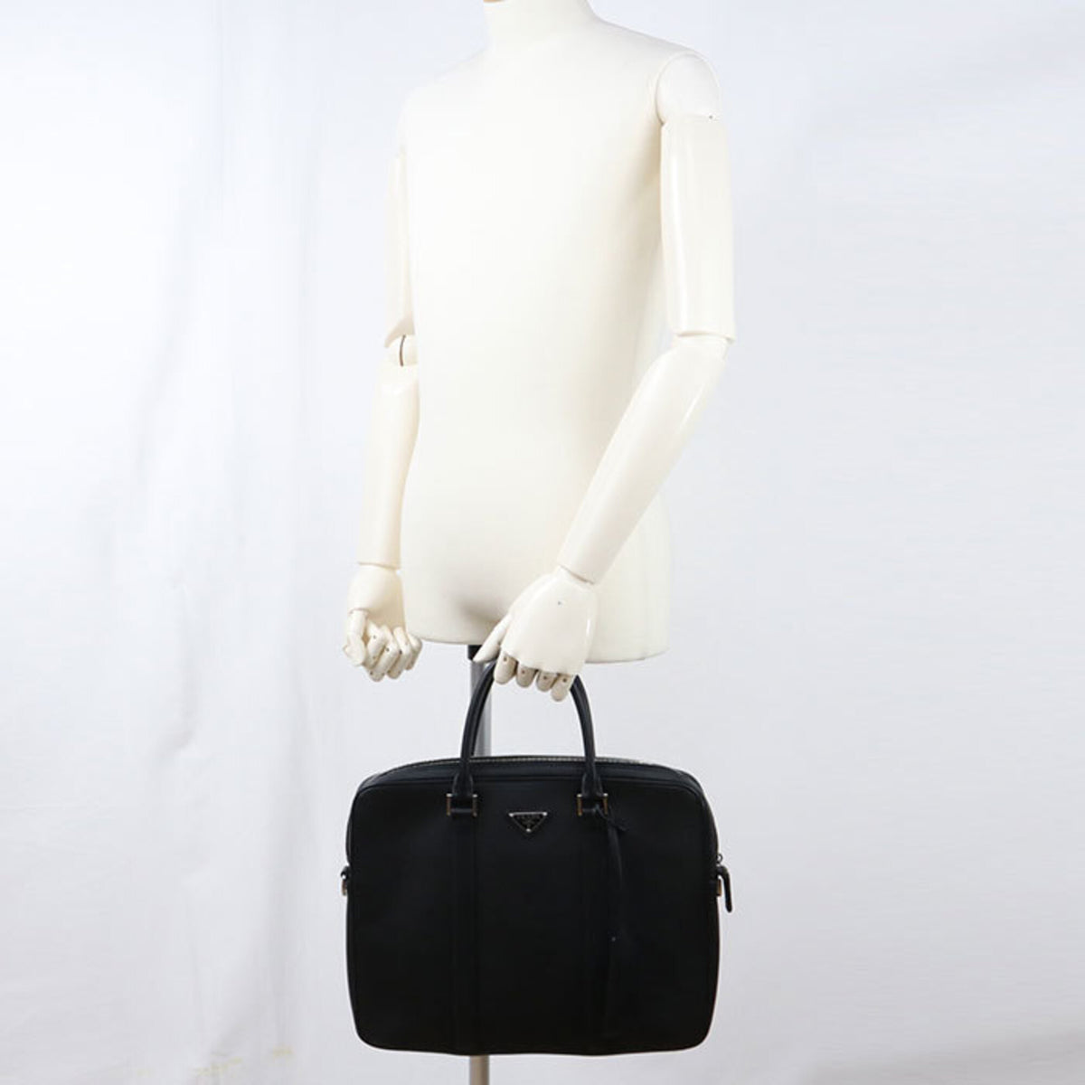 Prada Black Leather Briefcase (Pre-Owned)
