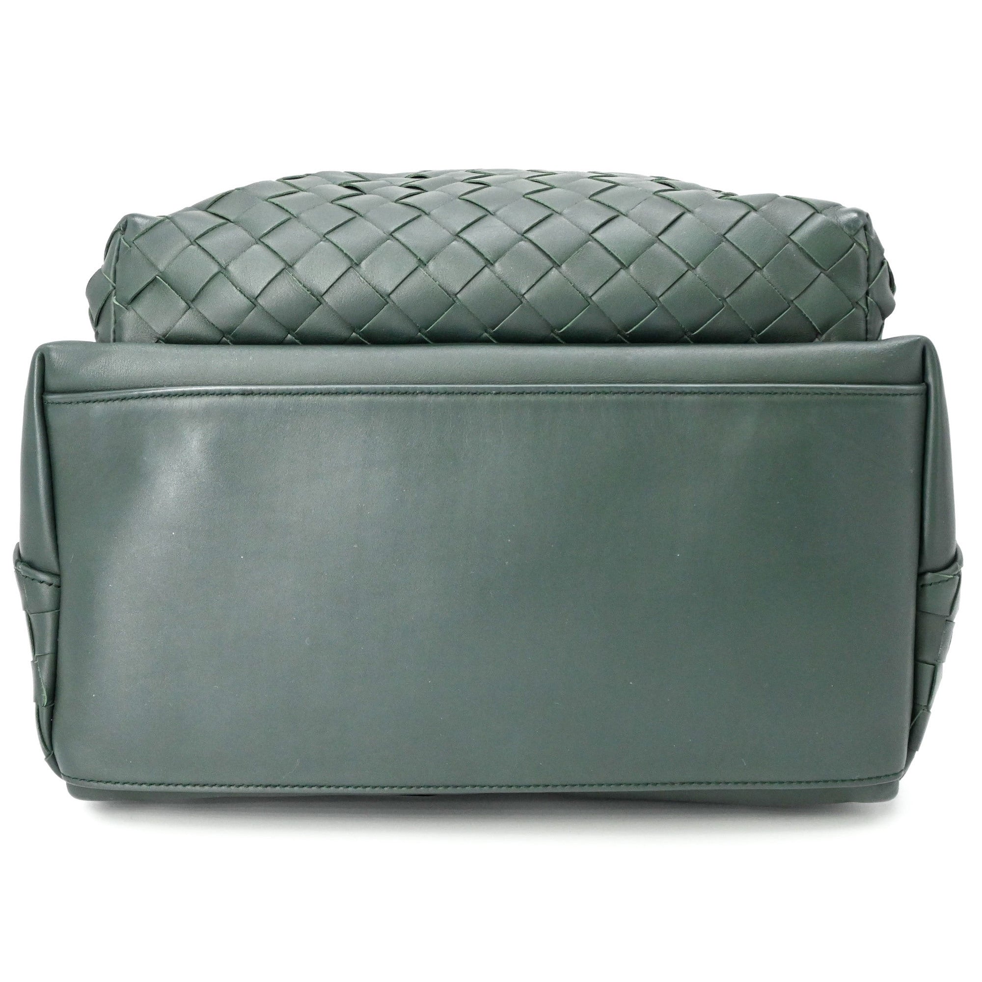 Bottega Veneta Green Intrecciato Backpack (Pre-Owned)