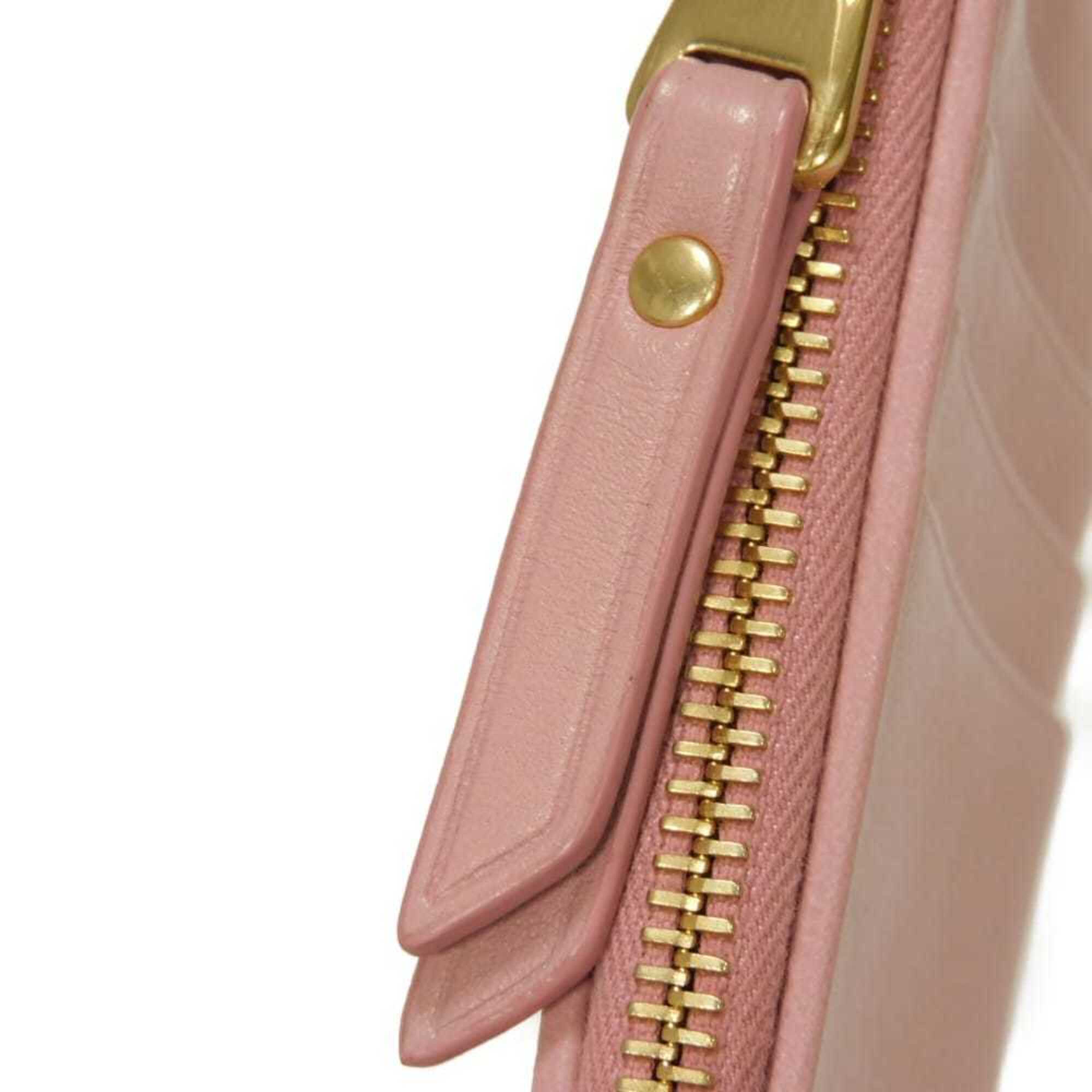 Miu Miu Pink Leather Coin Purse/Coin Case (Pre-Owned)