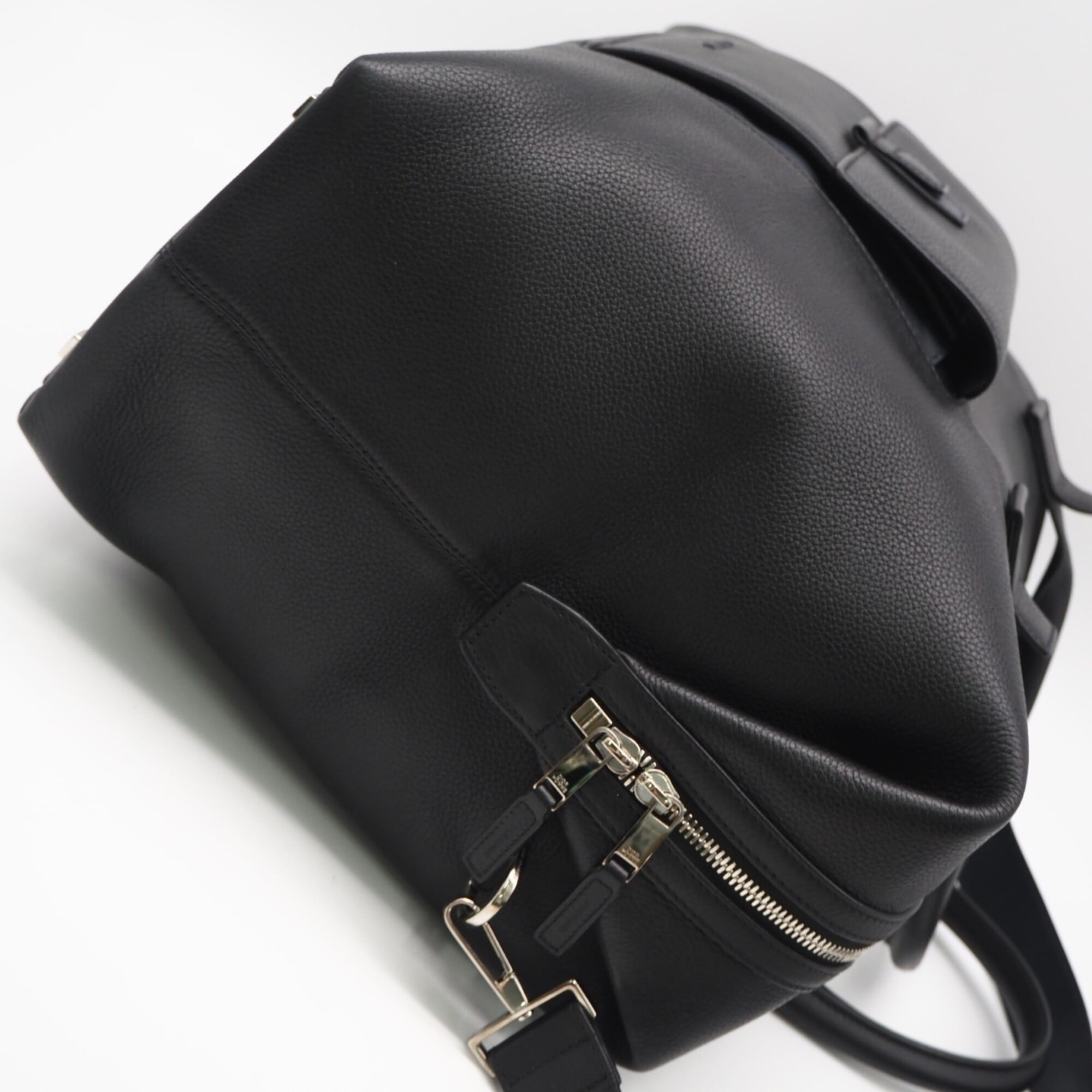 Dior Homme Black Navy Leather Boston Bag (Pre-Owned)
