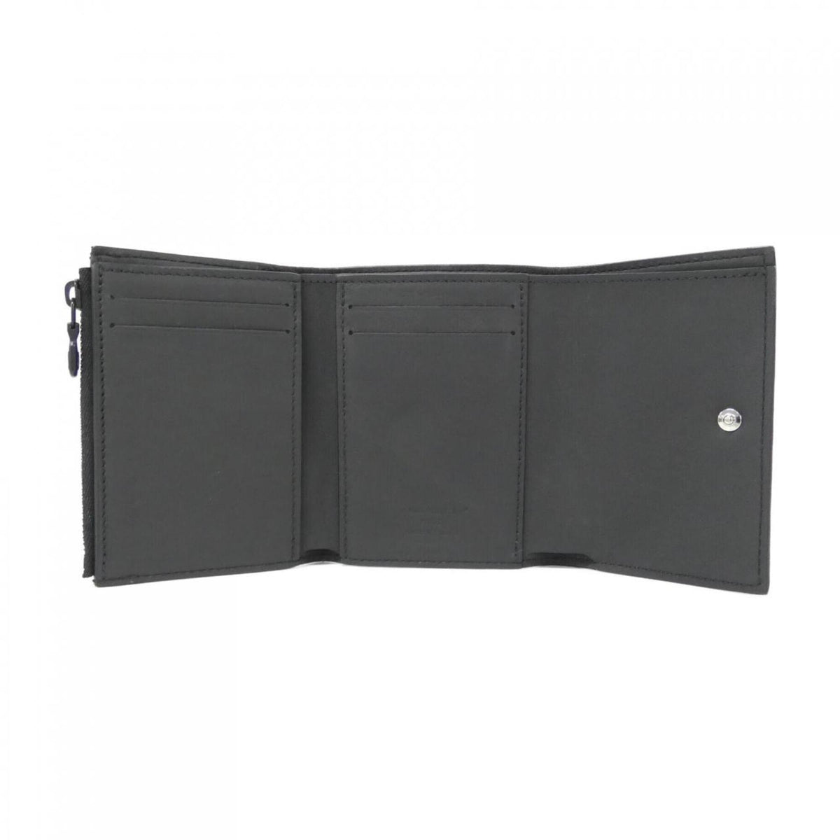 Louis Vuitton Monogram Shadow Black Leather Wallet (Tri-Fold) (Pre-Owned)