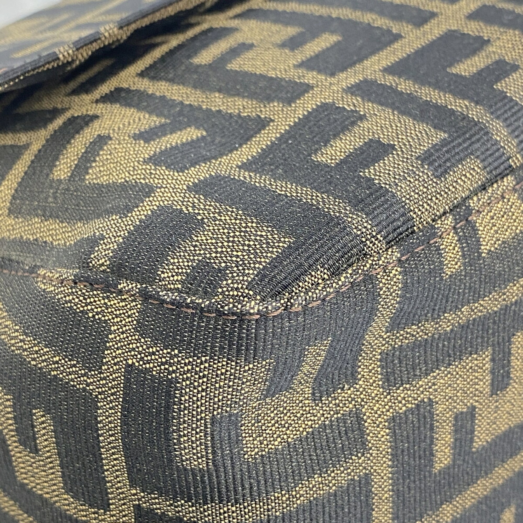 Fendi Brown Nylon Canvas Handbag (Pre-Owned)