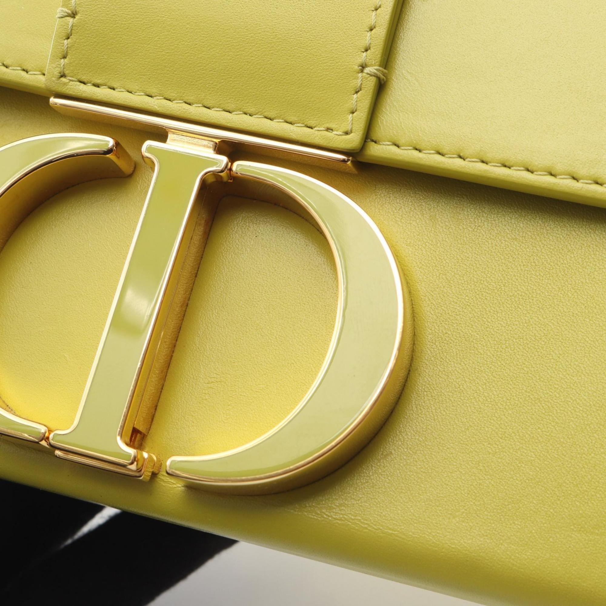 Christian Dior Green Leather Handbag Shoulder Bag (Pre-Owned)
