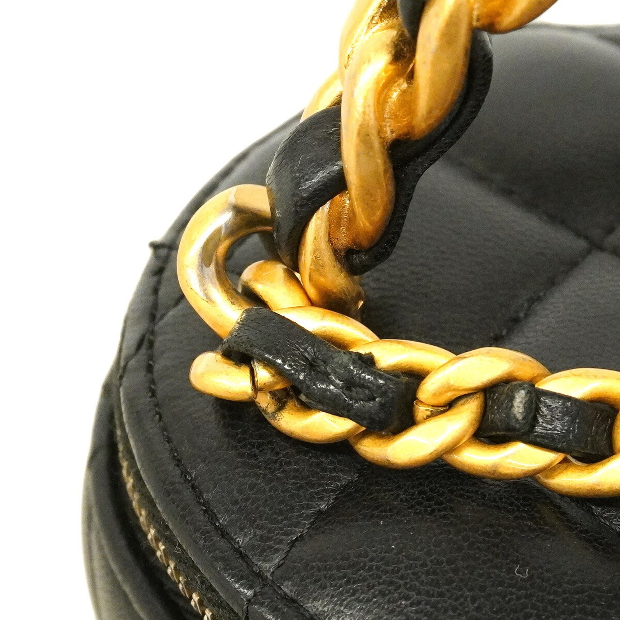 Chanel Black Leather Vanity Bag (Pre-Owned)